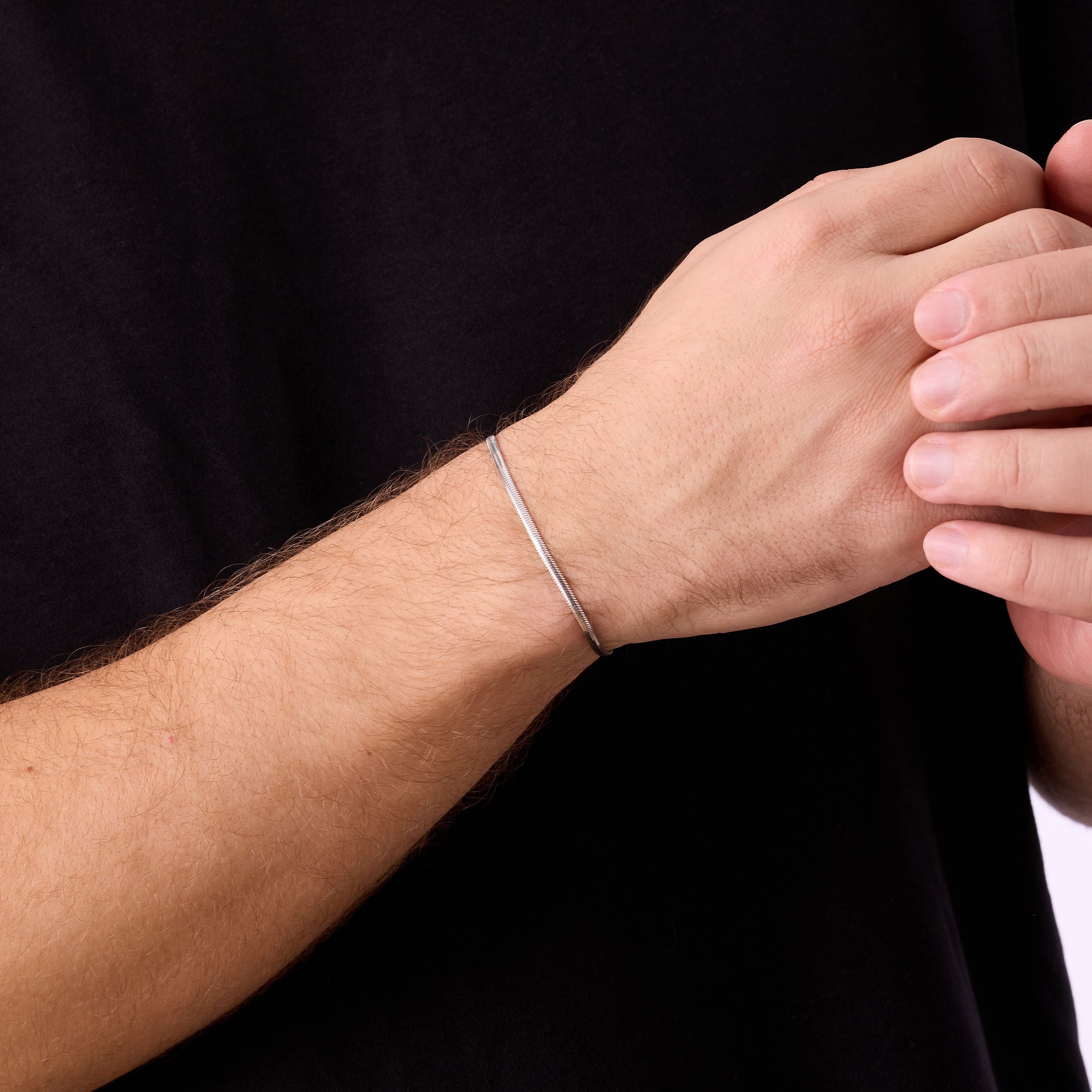 Snake Chain Bracelet in Silver