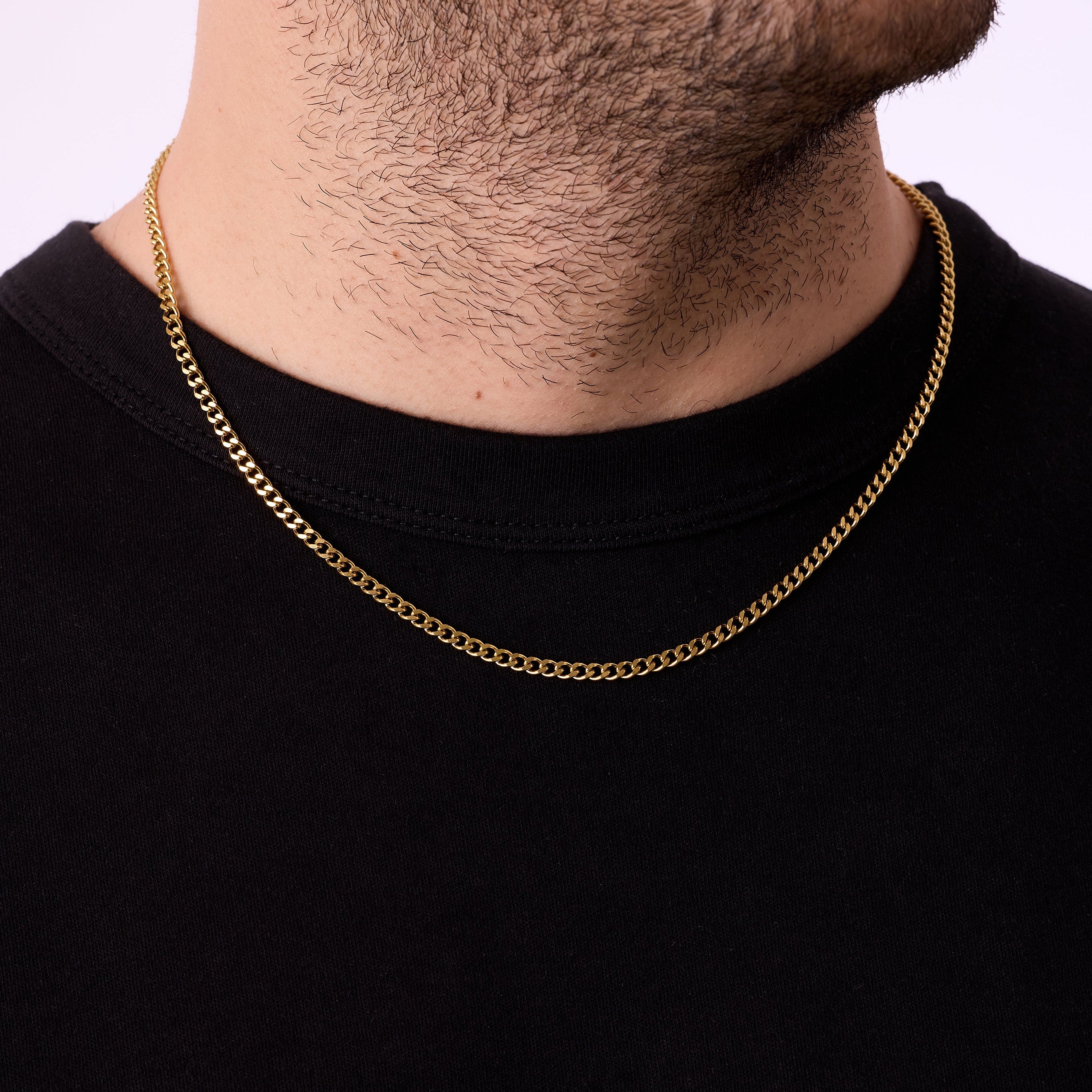 Curb Necklace in Gold