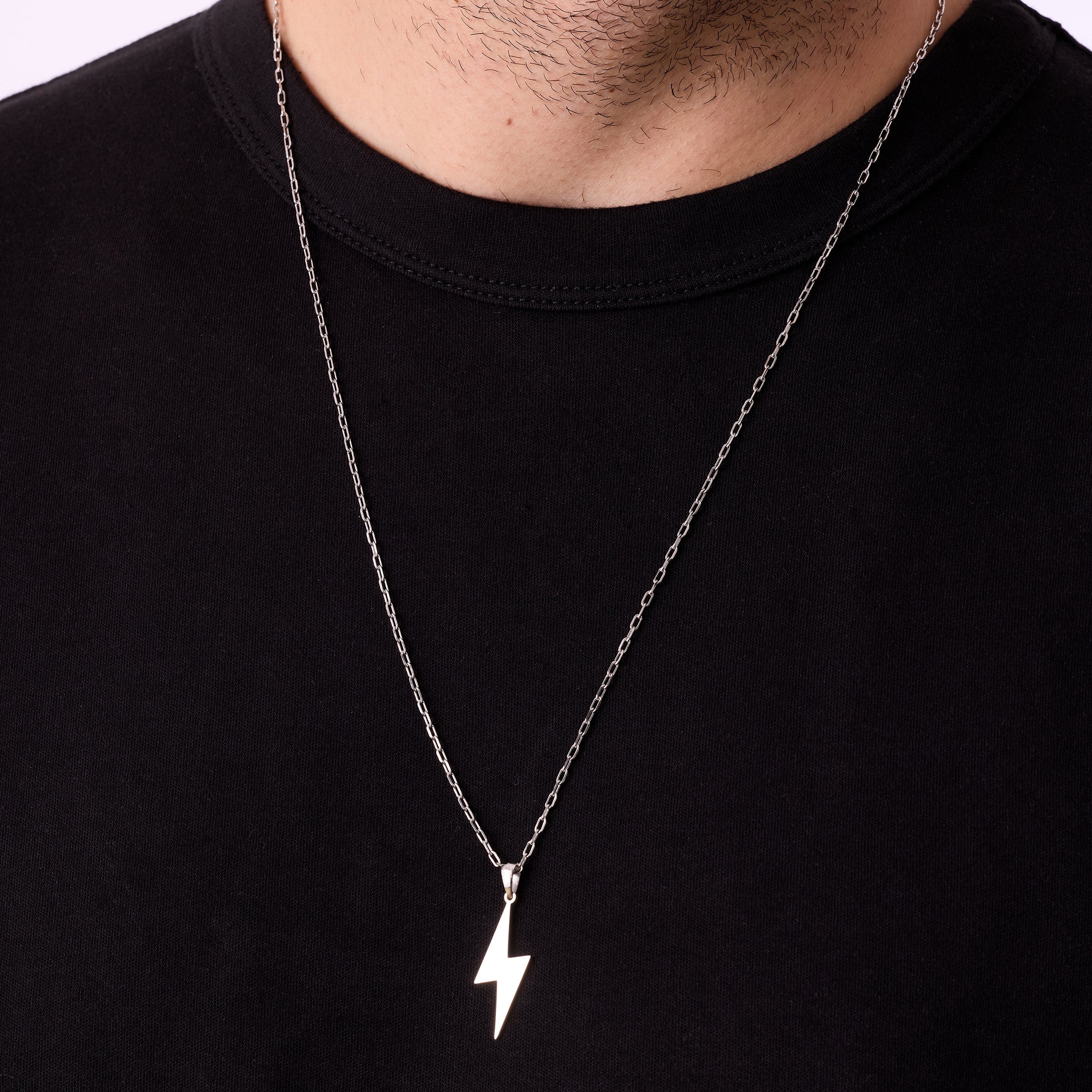 Lightning Necklace in Silver