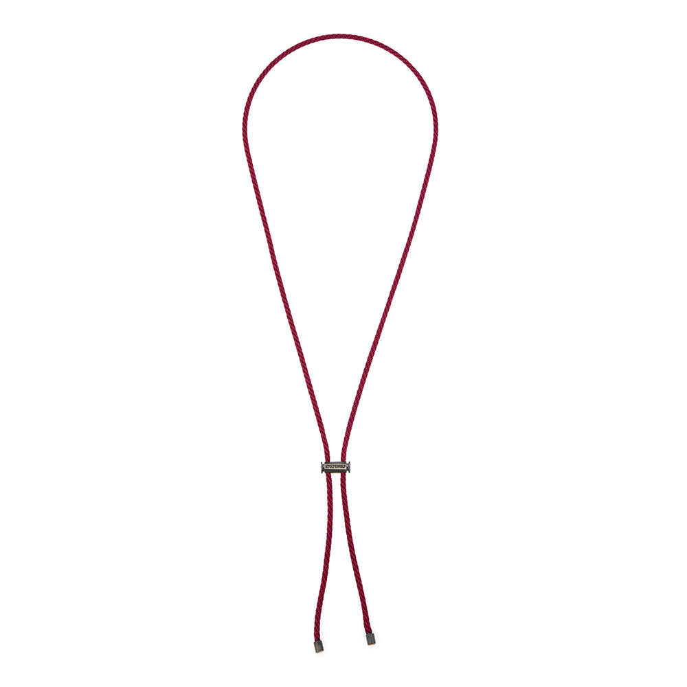 Claret Red Lace Necklace in Oxide