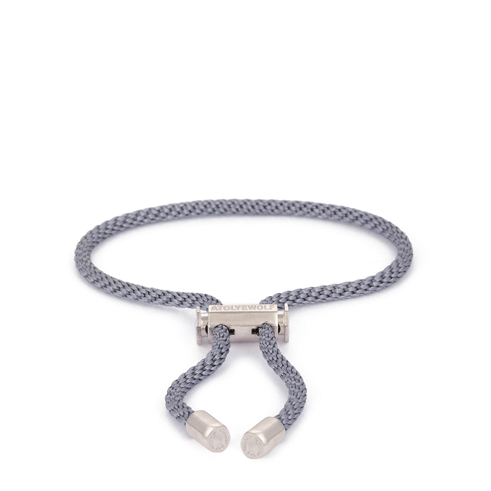 Grey Lace Bracelet in Silver