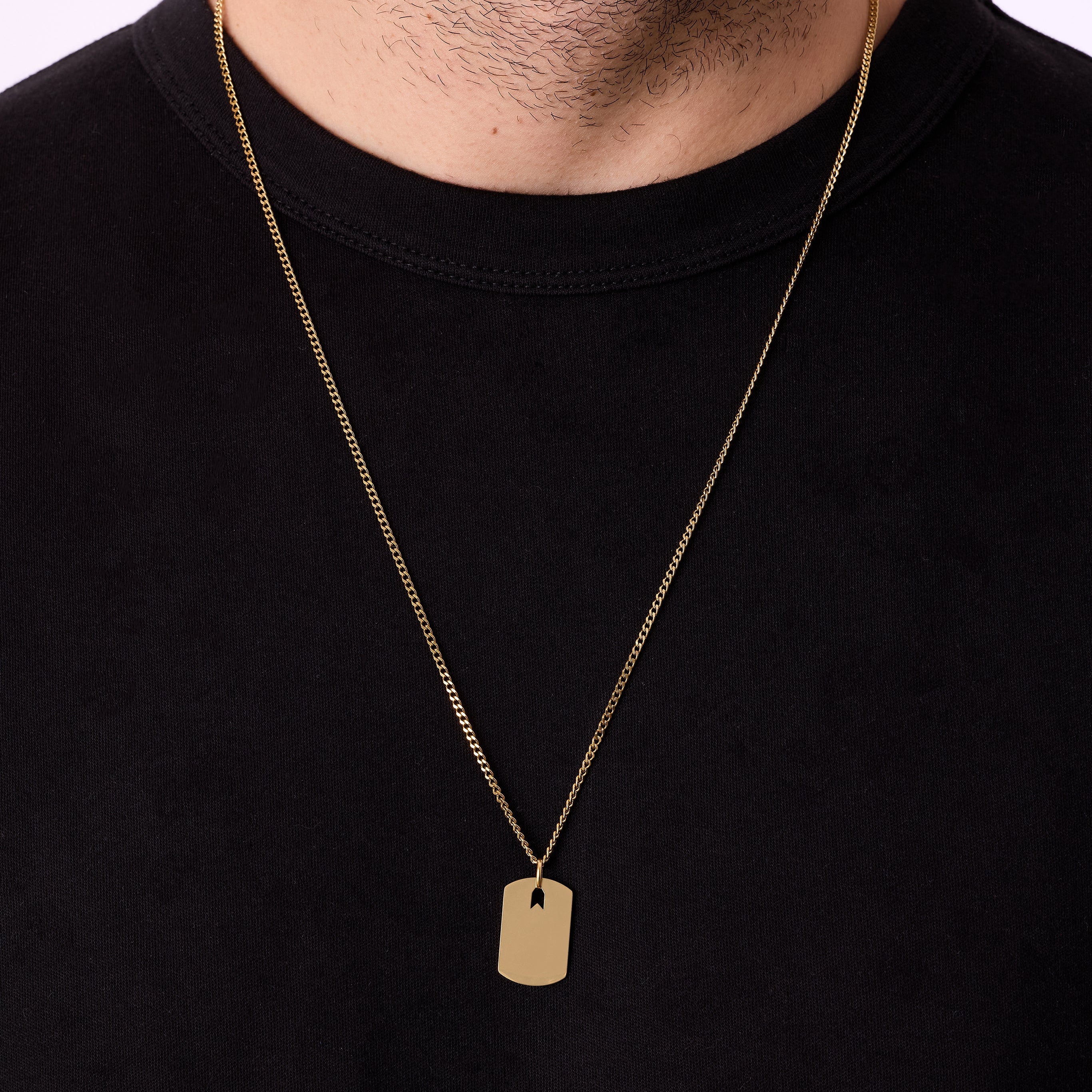 Big Plate Necklace in Gold