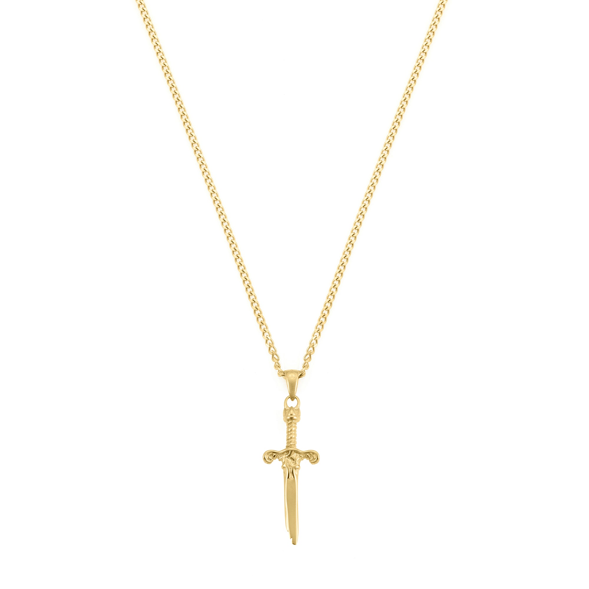 Broken Sword Necklace in Gold