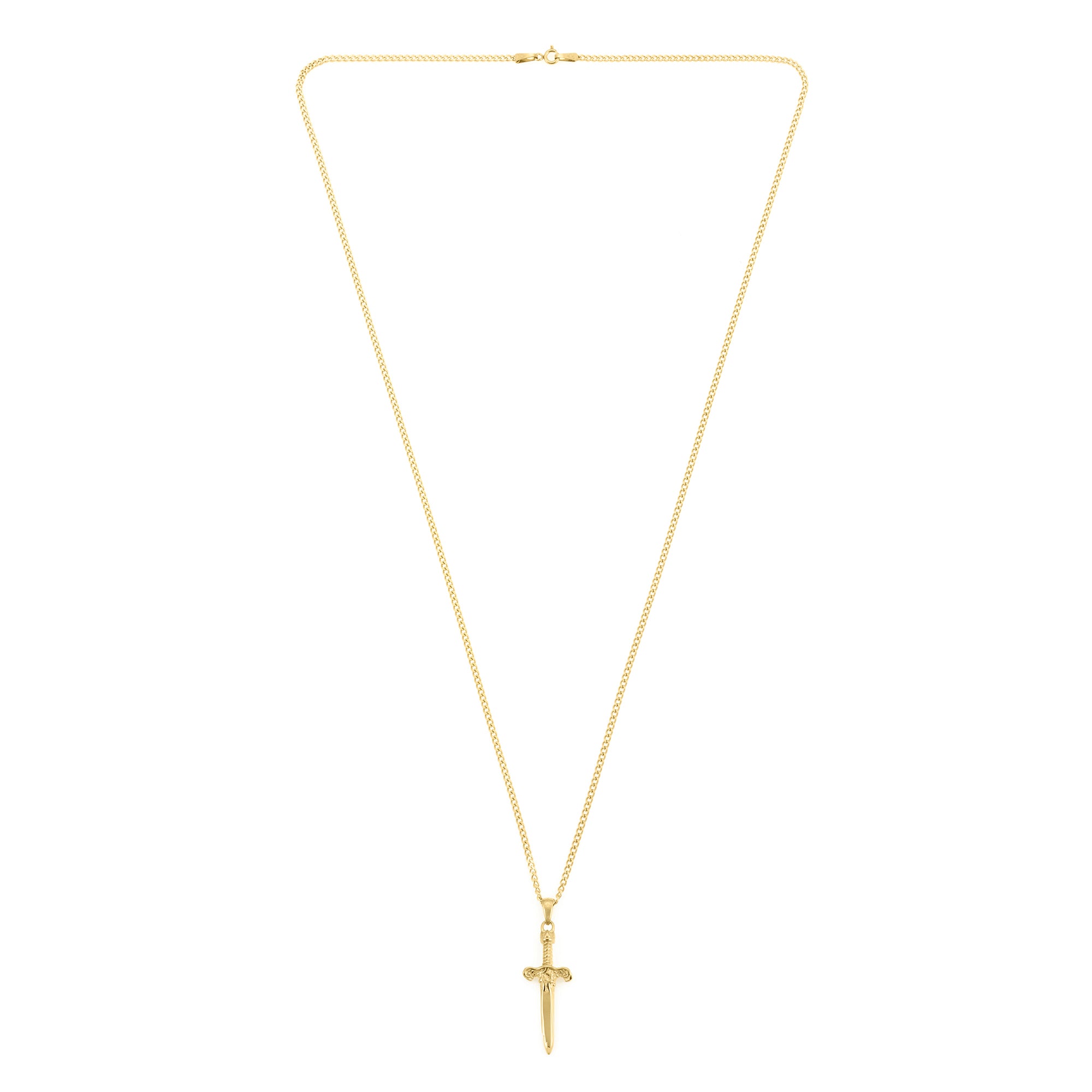 Broken Sword Necklace in Gold