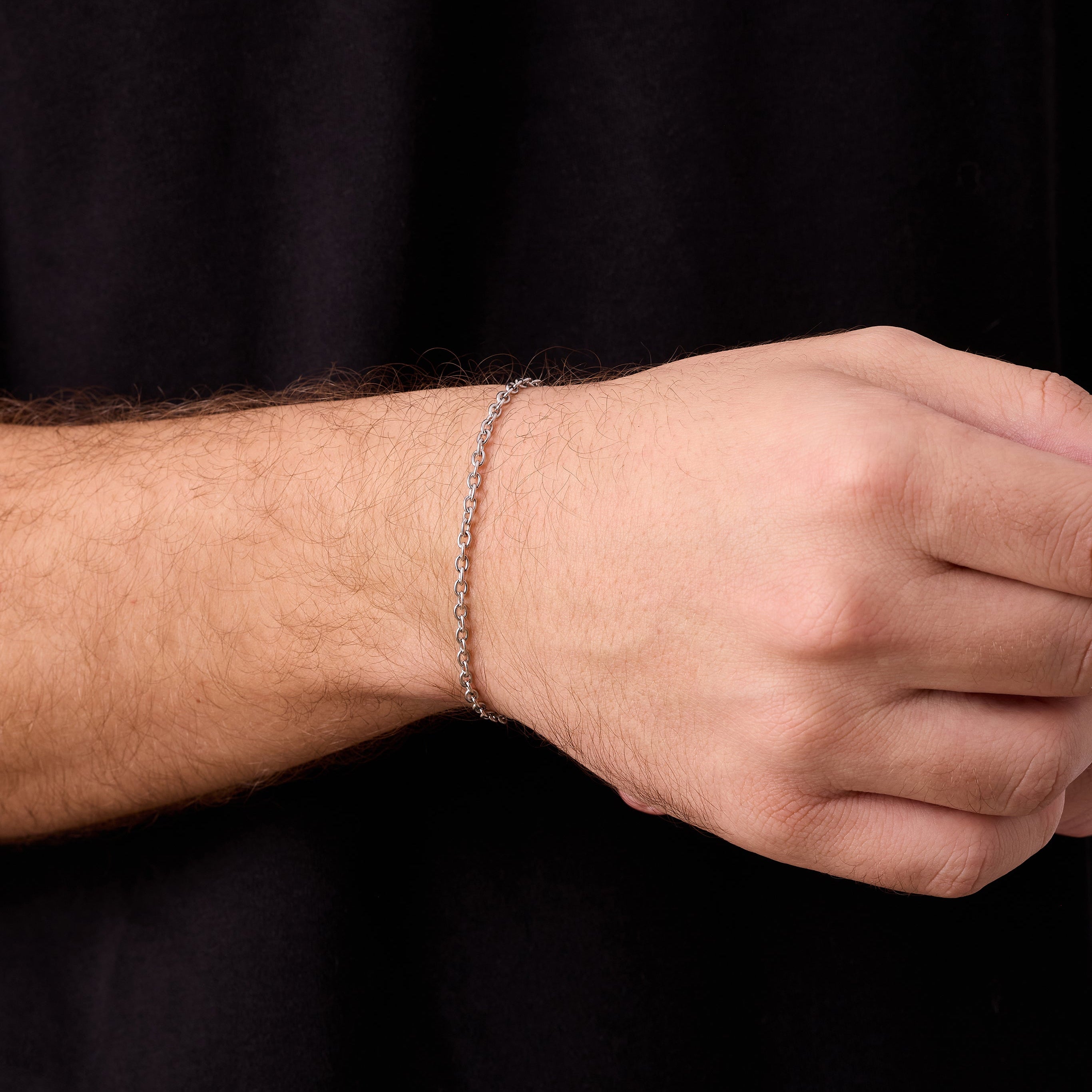 Cable Bracelet in Silver