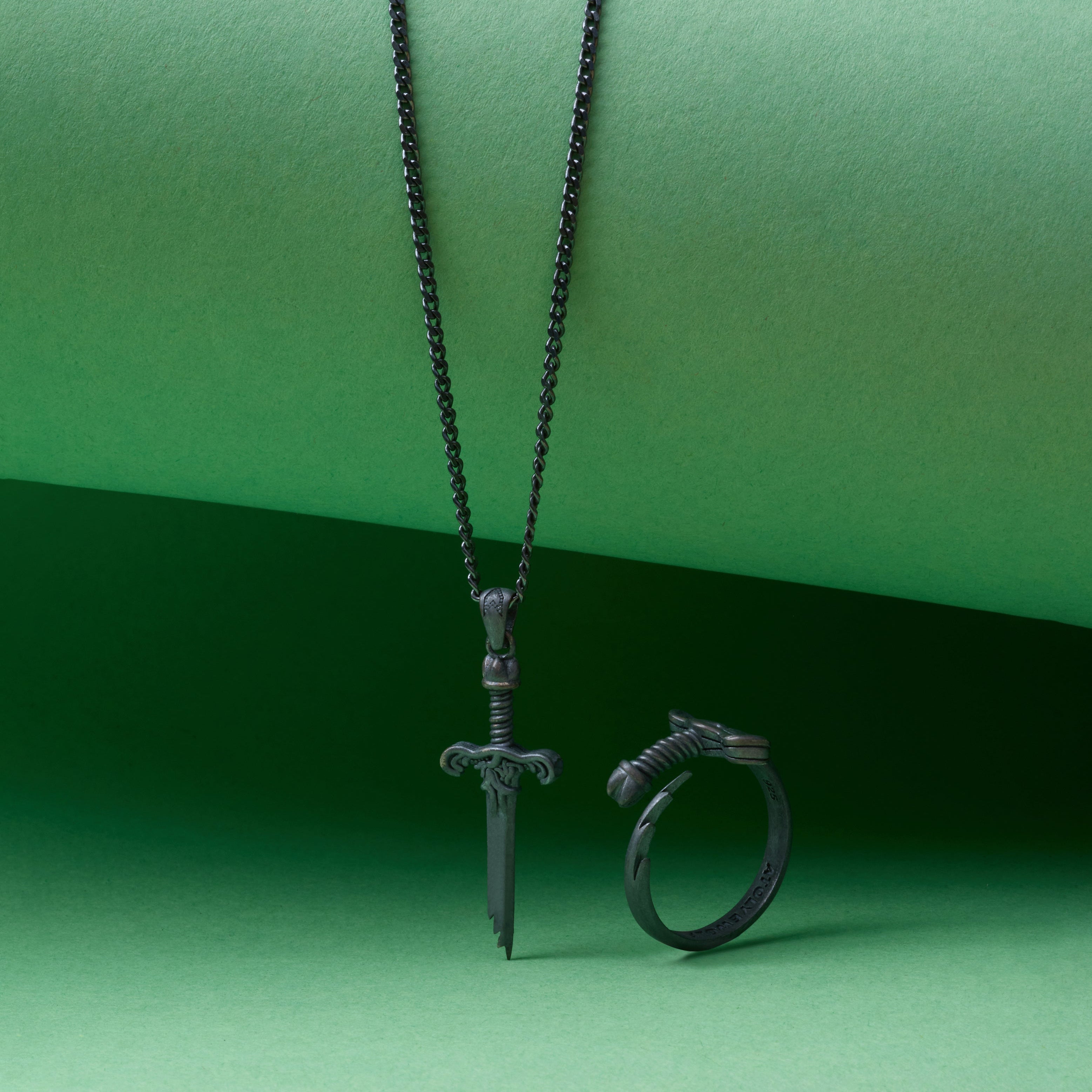 Broken Sword Ring in Oxide