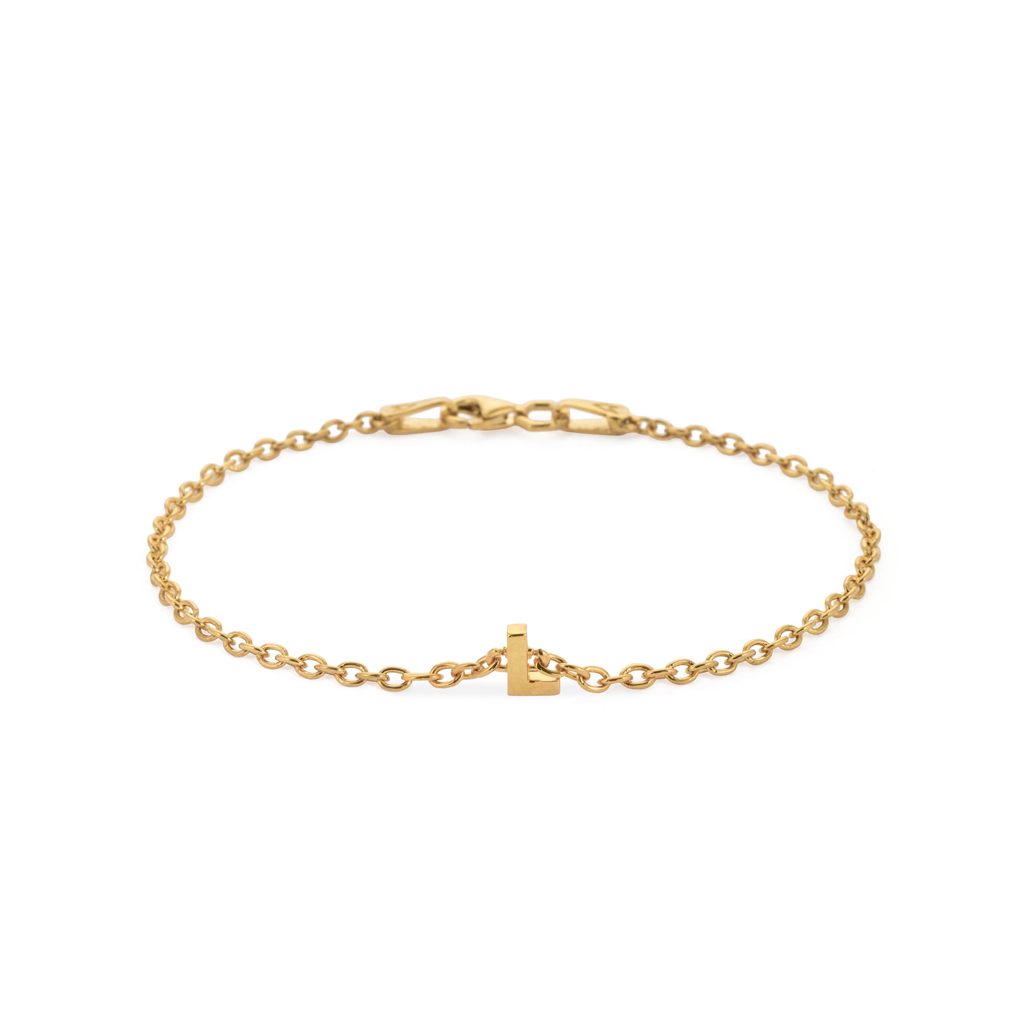 Alphabet Chain Bracelet in Gold