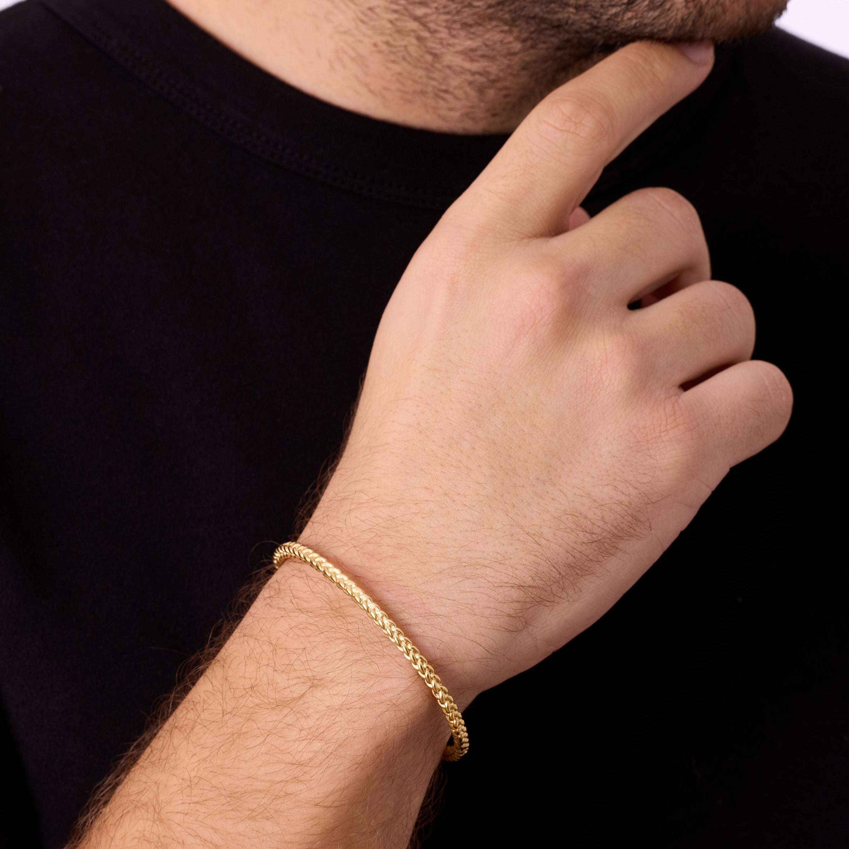 Altın Renkli File Bileklik