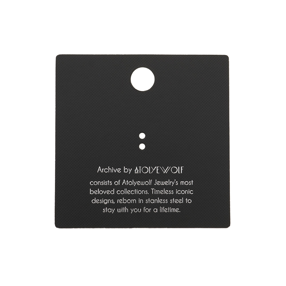 Small Plate Necklace in Silver