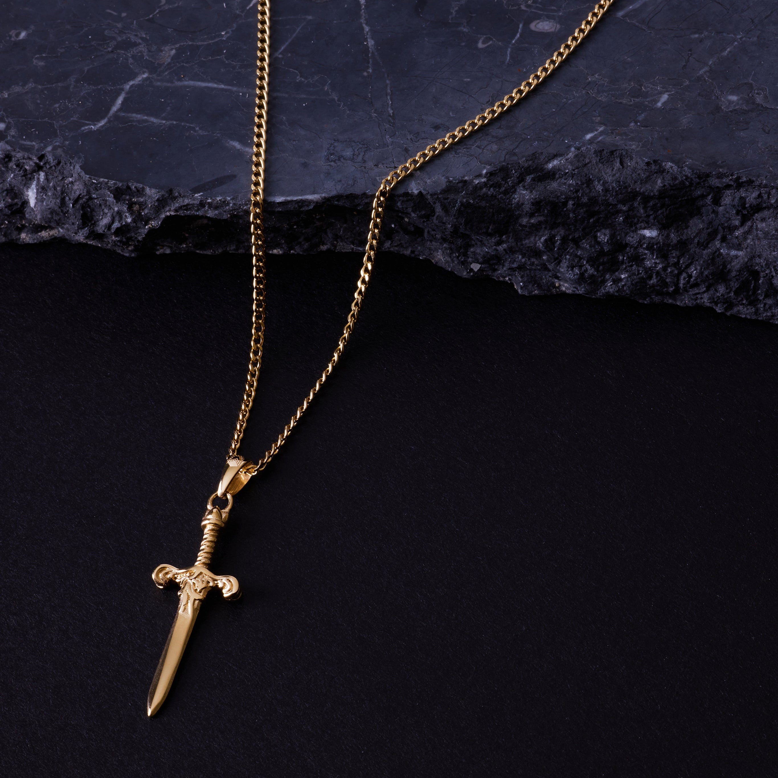 Sword Necklace in Gold