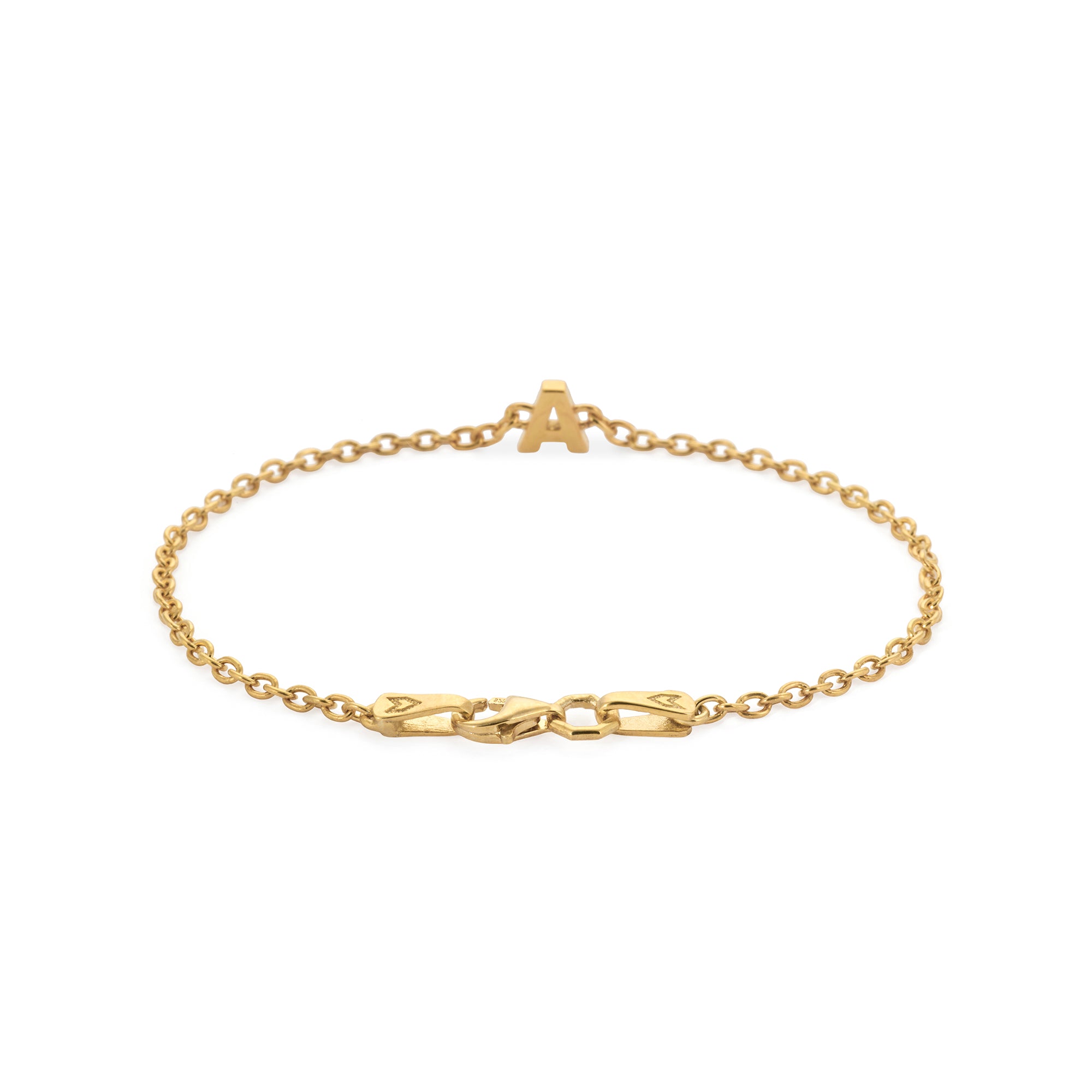 Alphabet Chain Bracelet in Gold