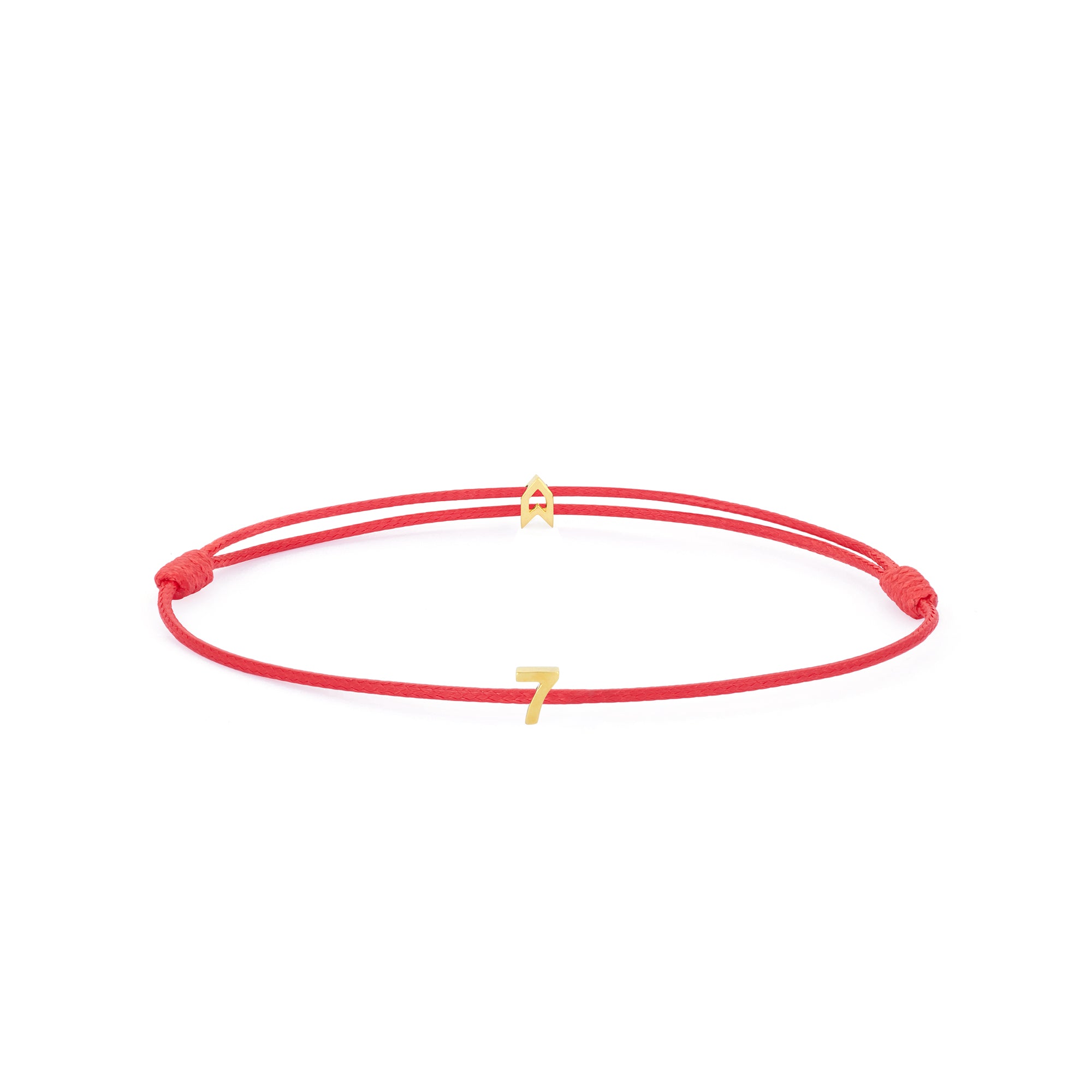 Numeric Red Chance Bracelet in Gold