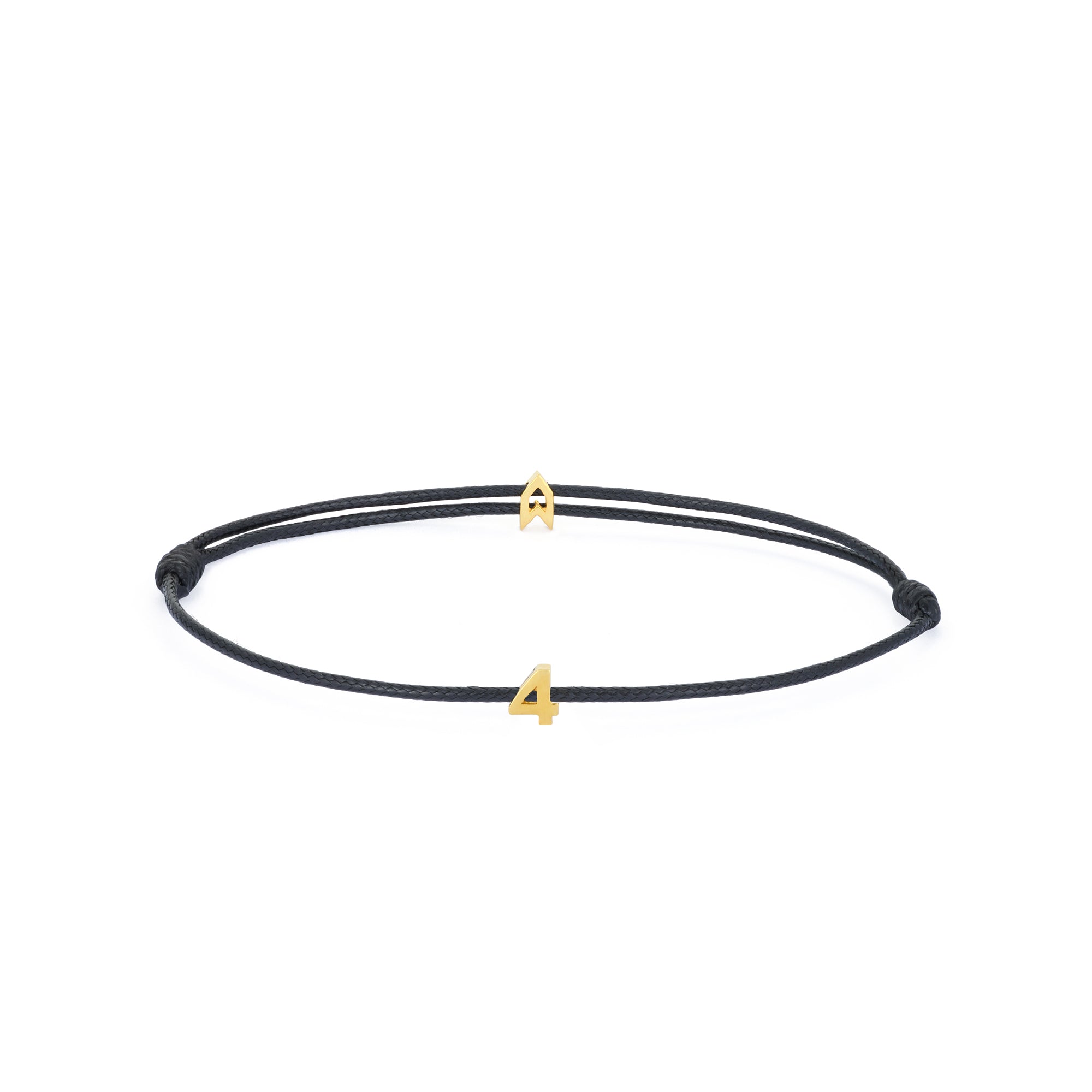 Numeric Black Chance Bracelet in Gold