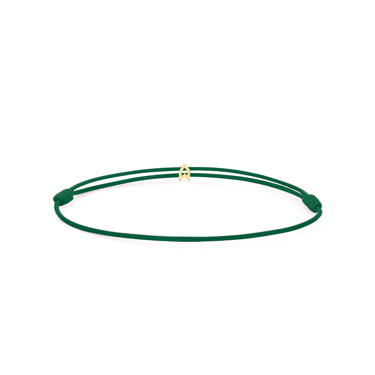 Design Your Charm Bracelet – Green cord, Gold