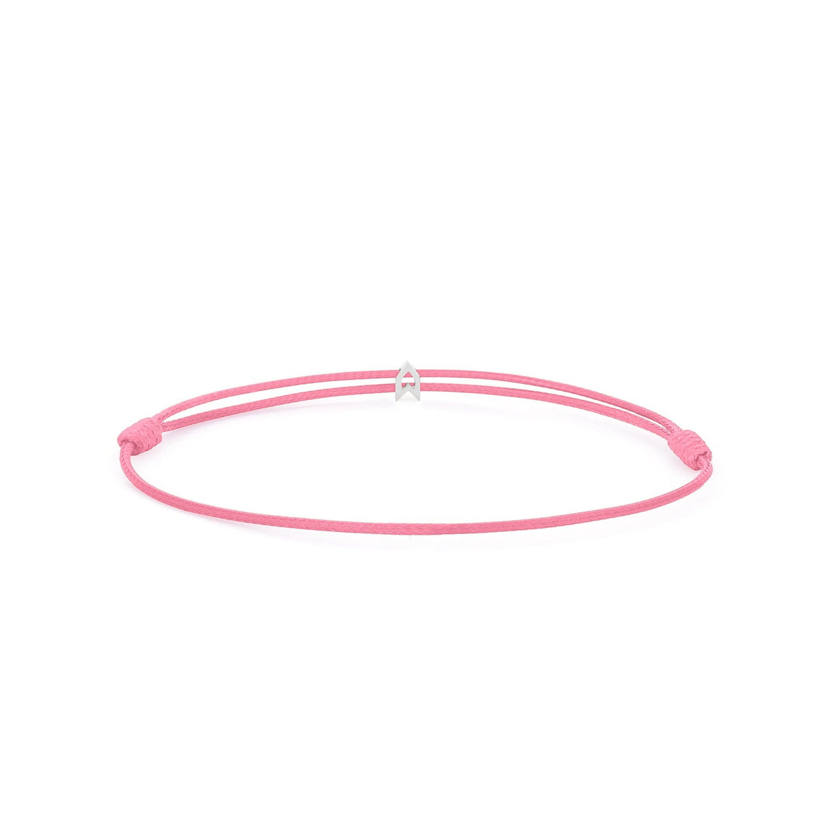 Design Your Charm Bracelet – Pink cord, Silver