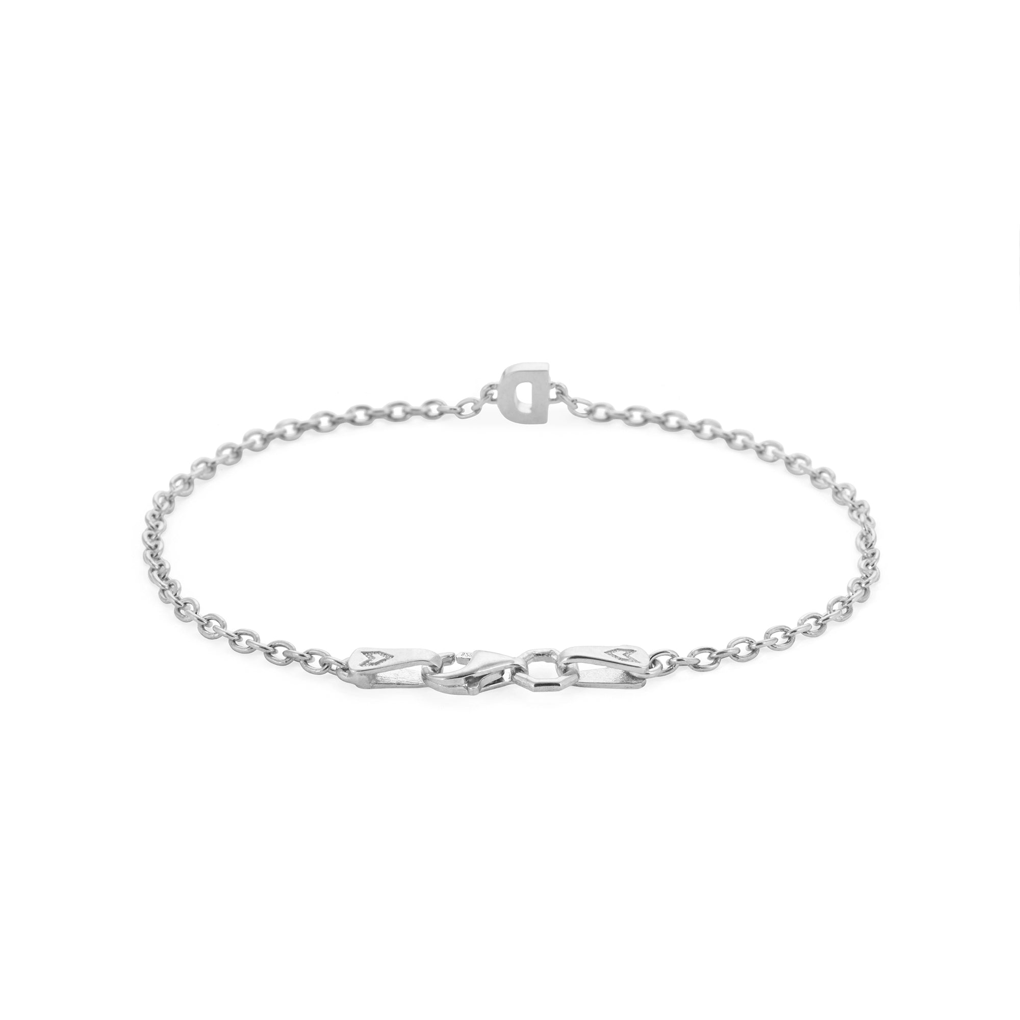 Alphabet Chain Bracelet in Silver