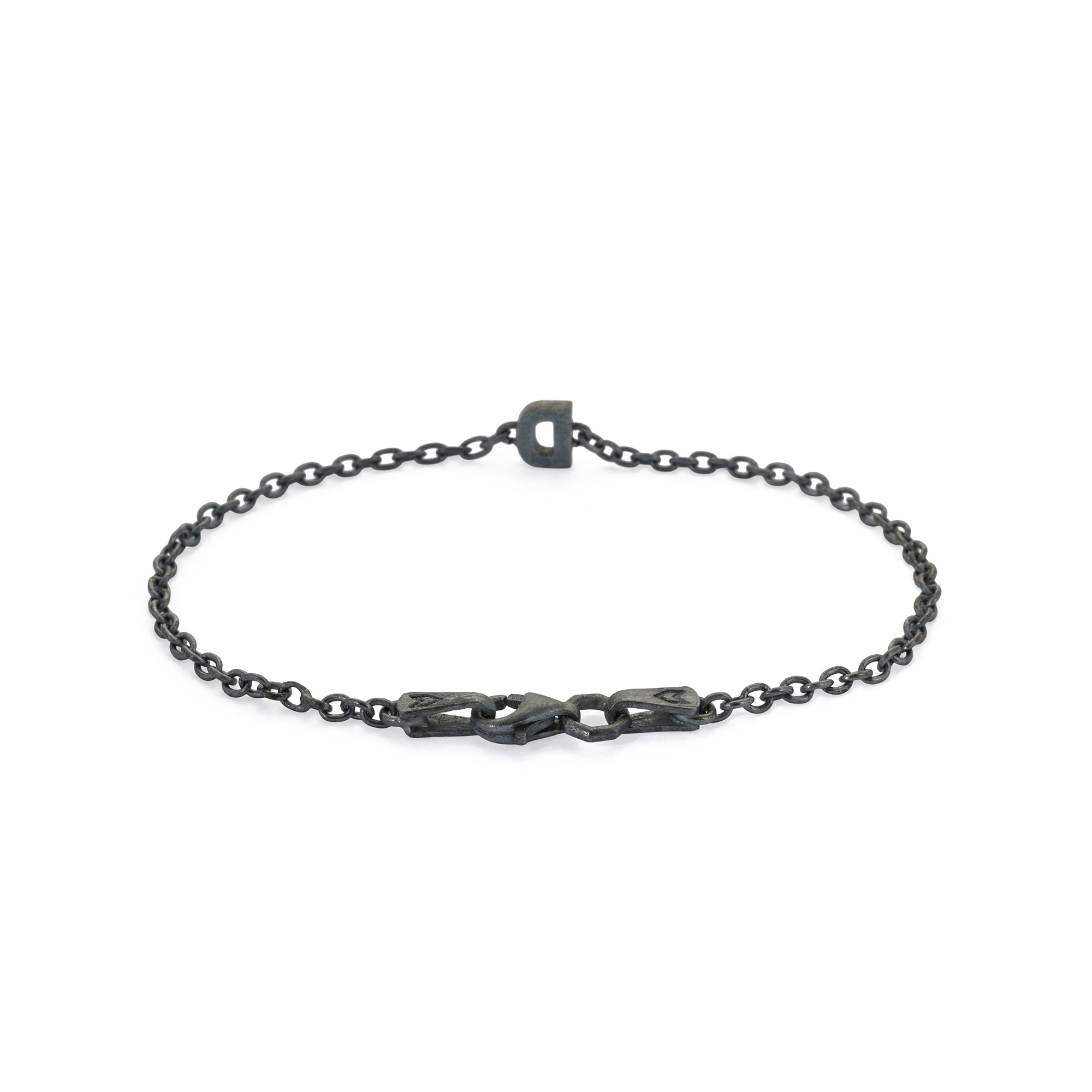 Alphabet Chain Bracelet in Oxide