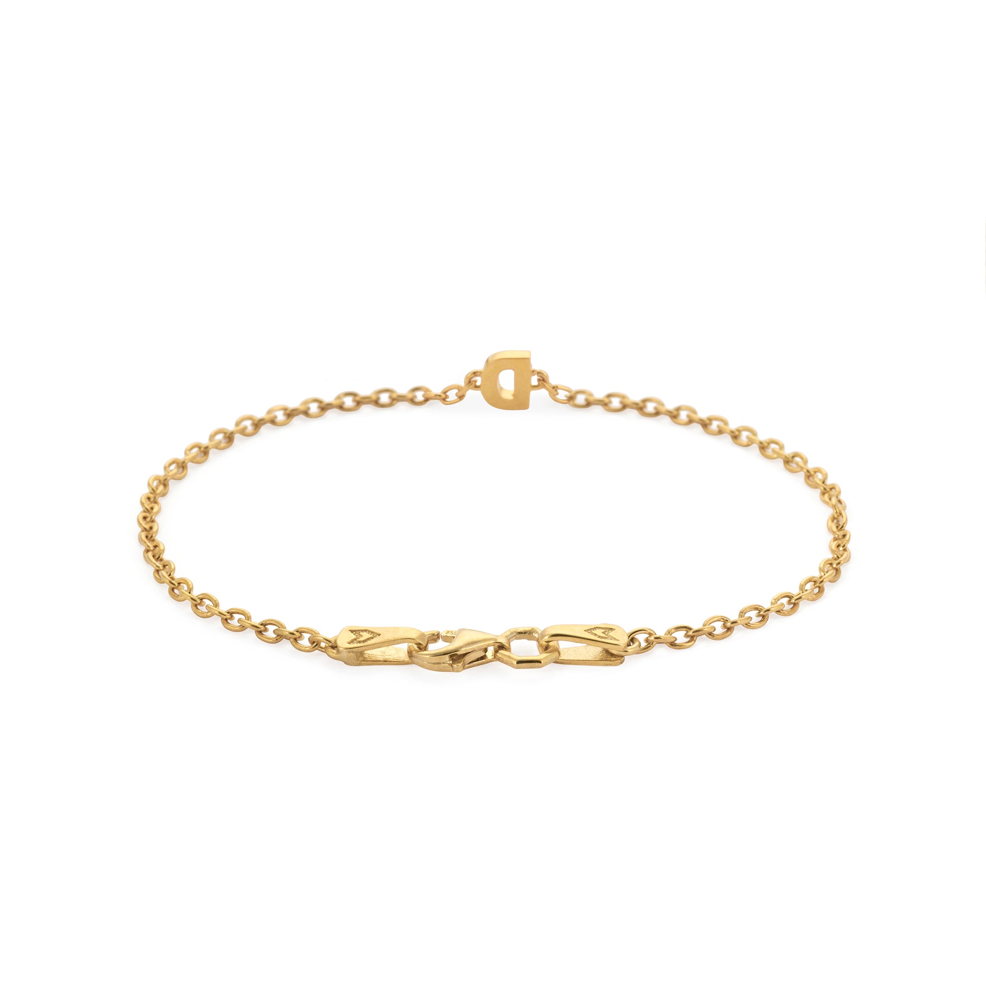 Alphabet Chain Bracelet in Gold