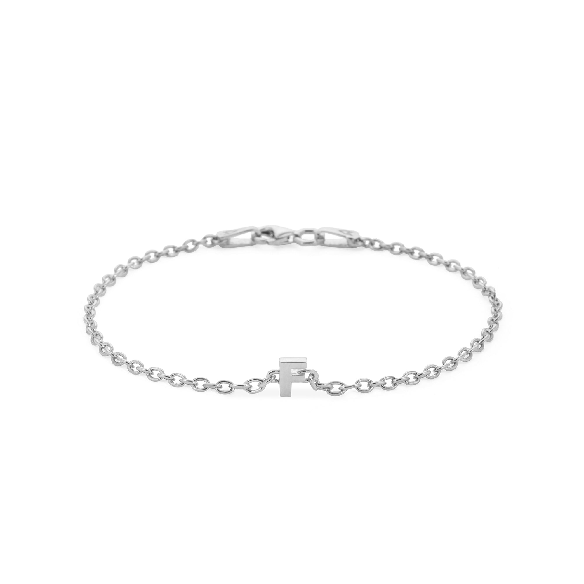 Alphabet Chain Bracelet in Silver