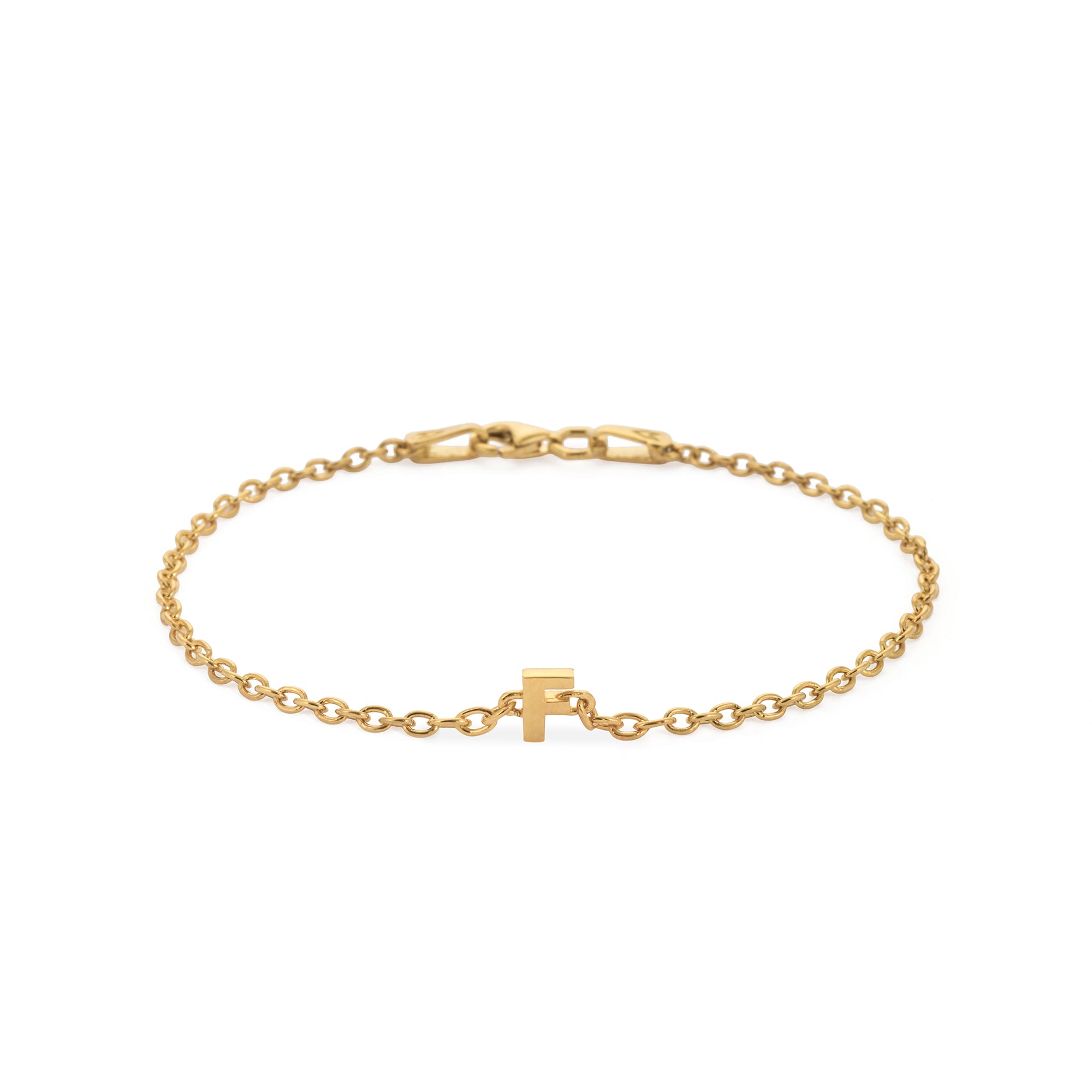 Alphabet Chain Bracelet in Gold