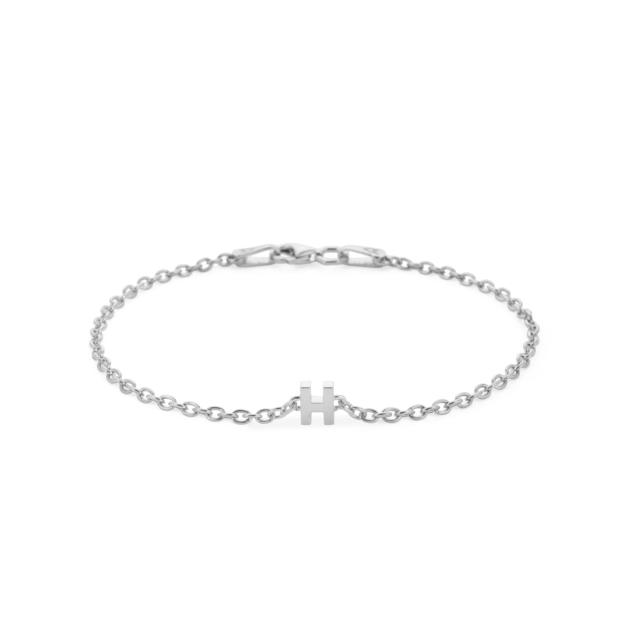 Alphabet Chain Bracelet in Silver