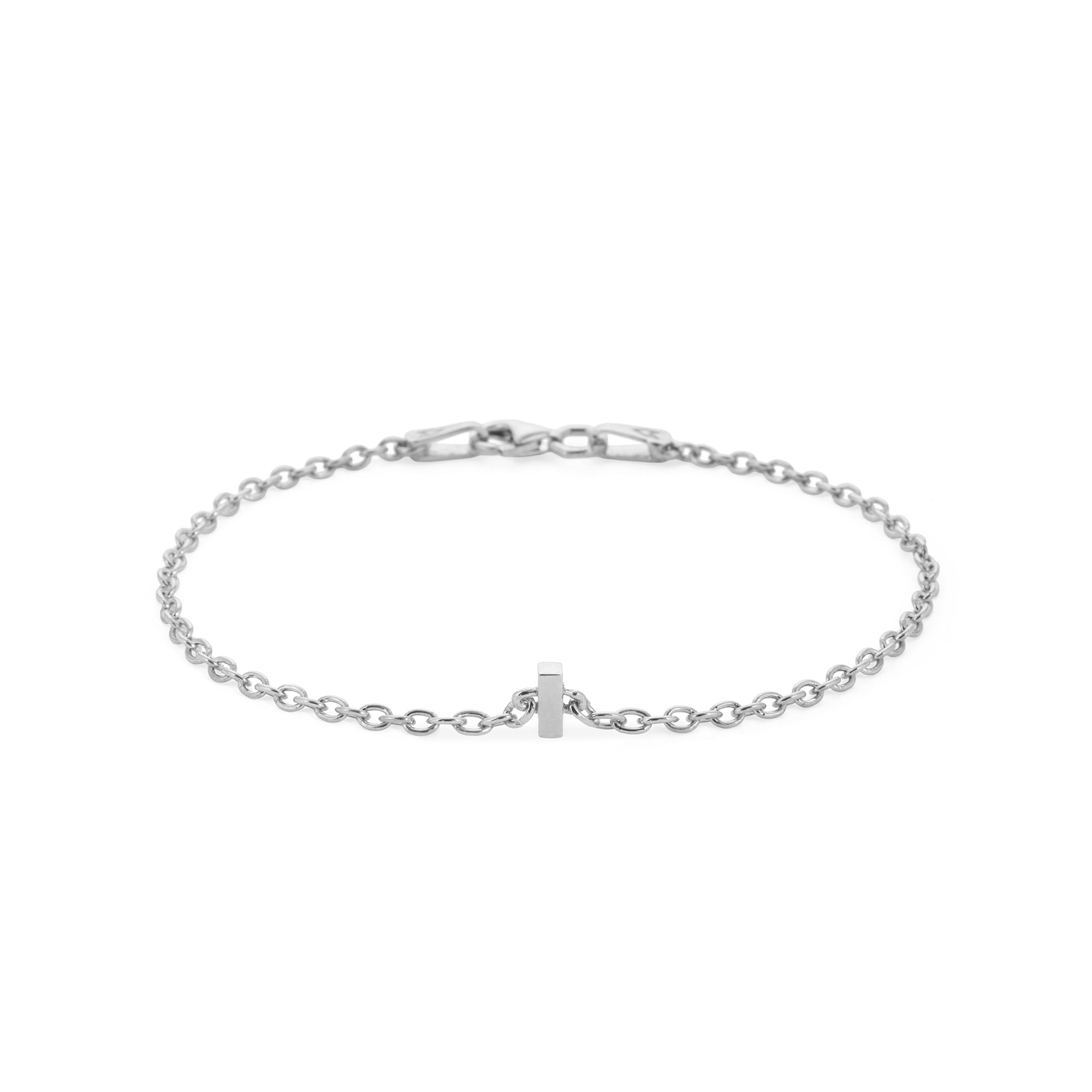Alphabet Chain Bracelet in Silver