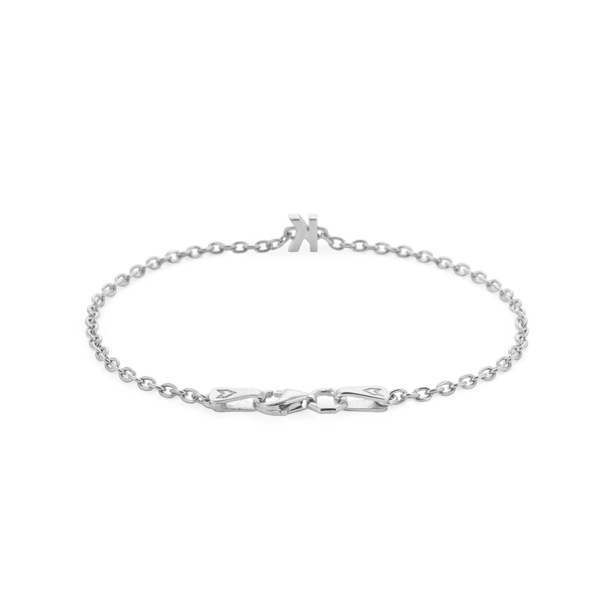 Alphabet Chain Bracelet in Silver