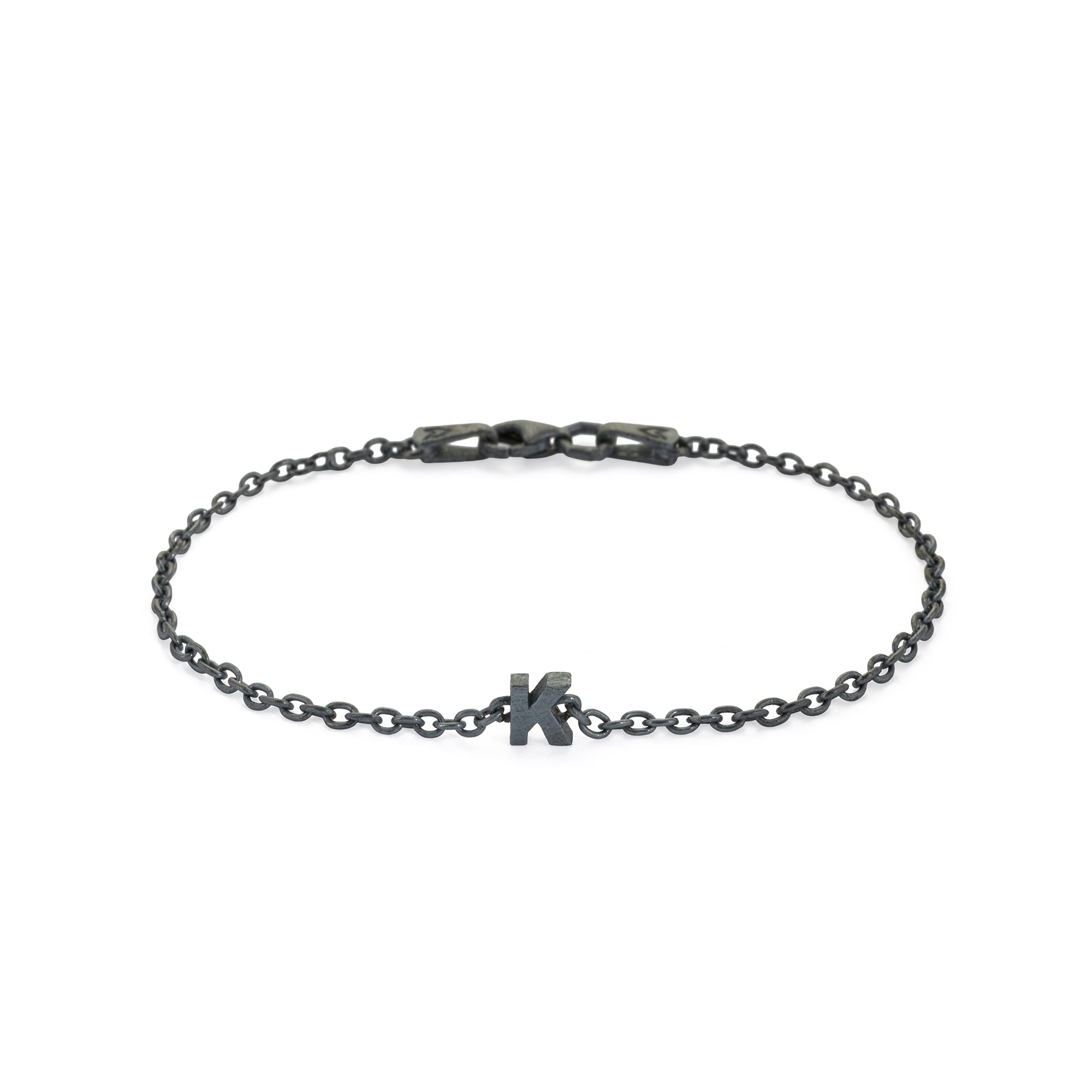 Alphabet Chain Bracelet in Oxide