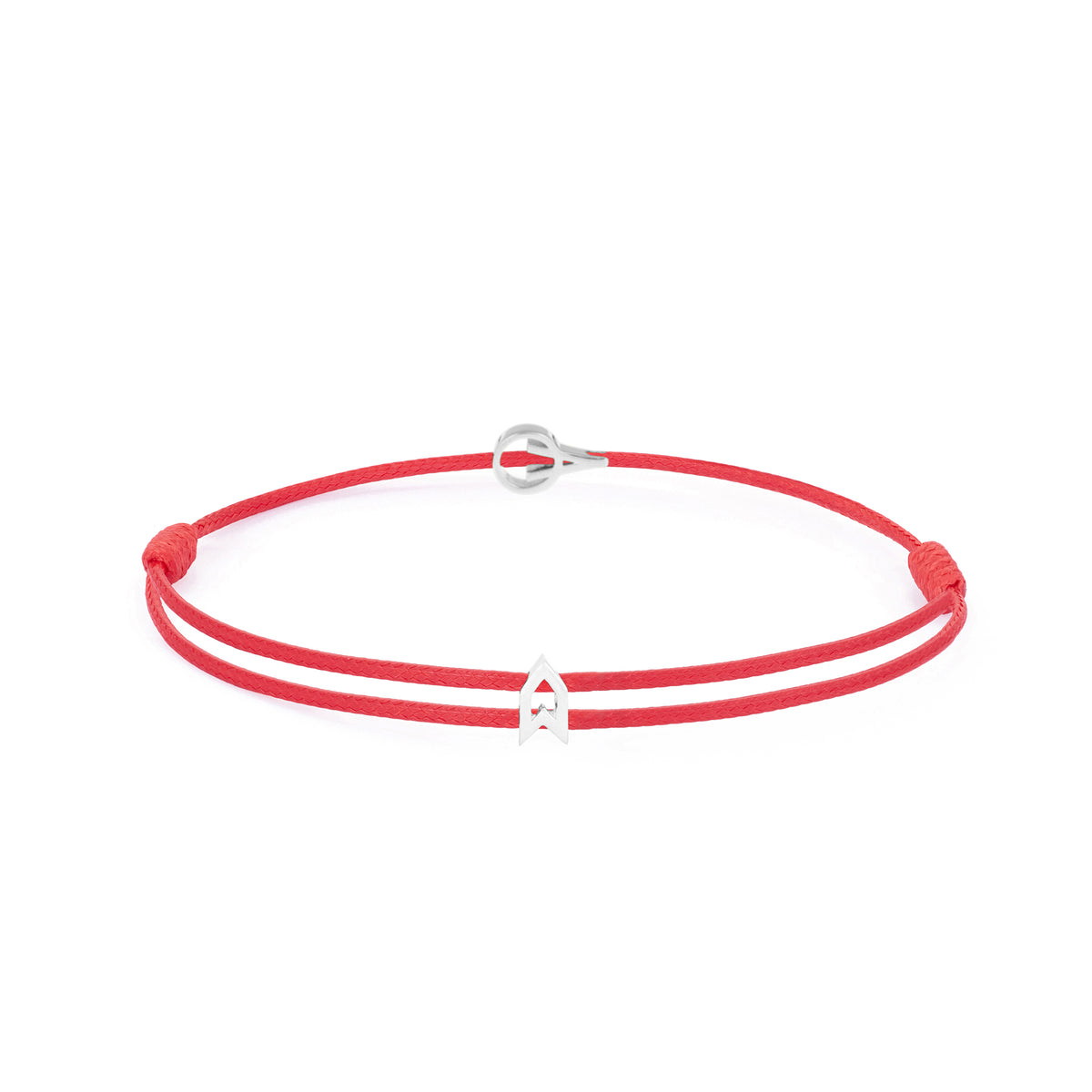 Red Padel Chance Bracelet in Silver