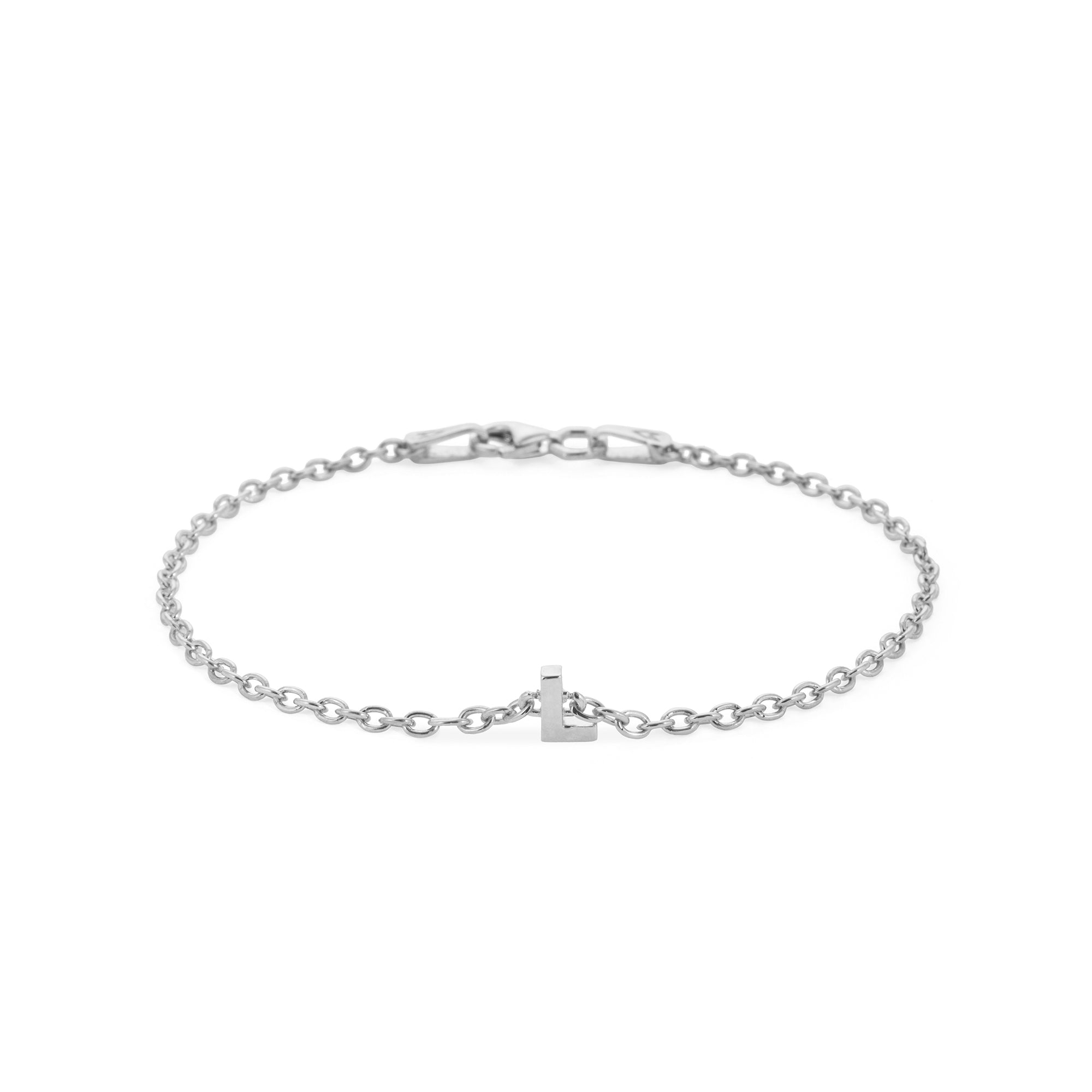 Alphabet Chain Bracelet in Silver