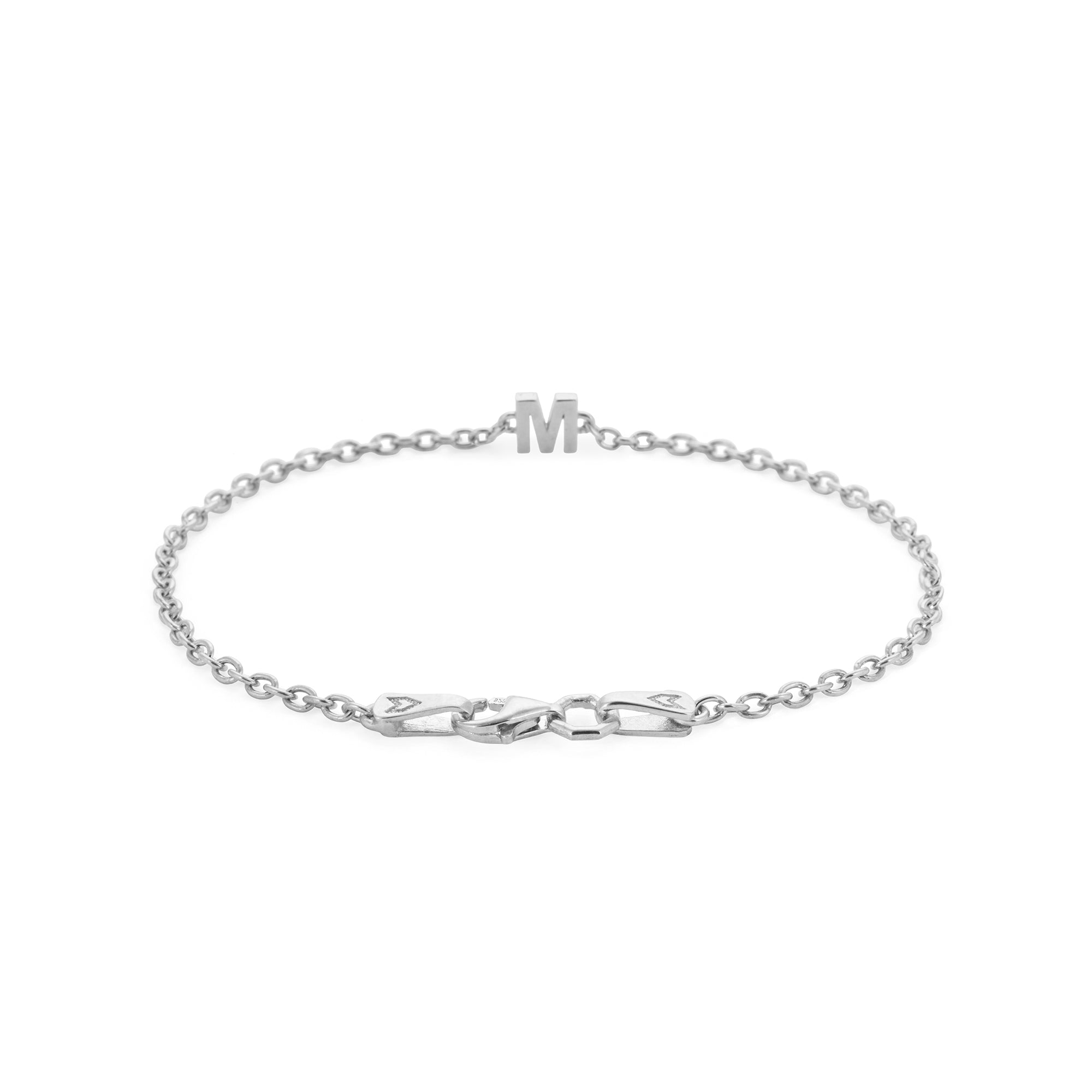 Alphabet Chain Bracelet in Silver