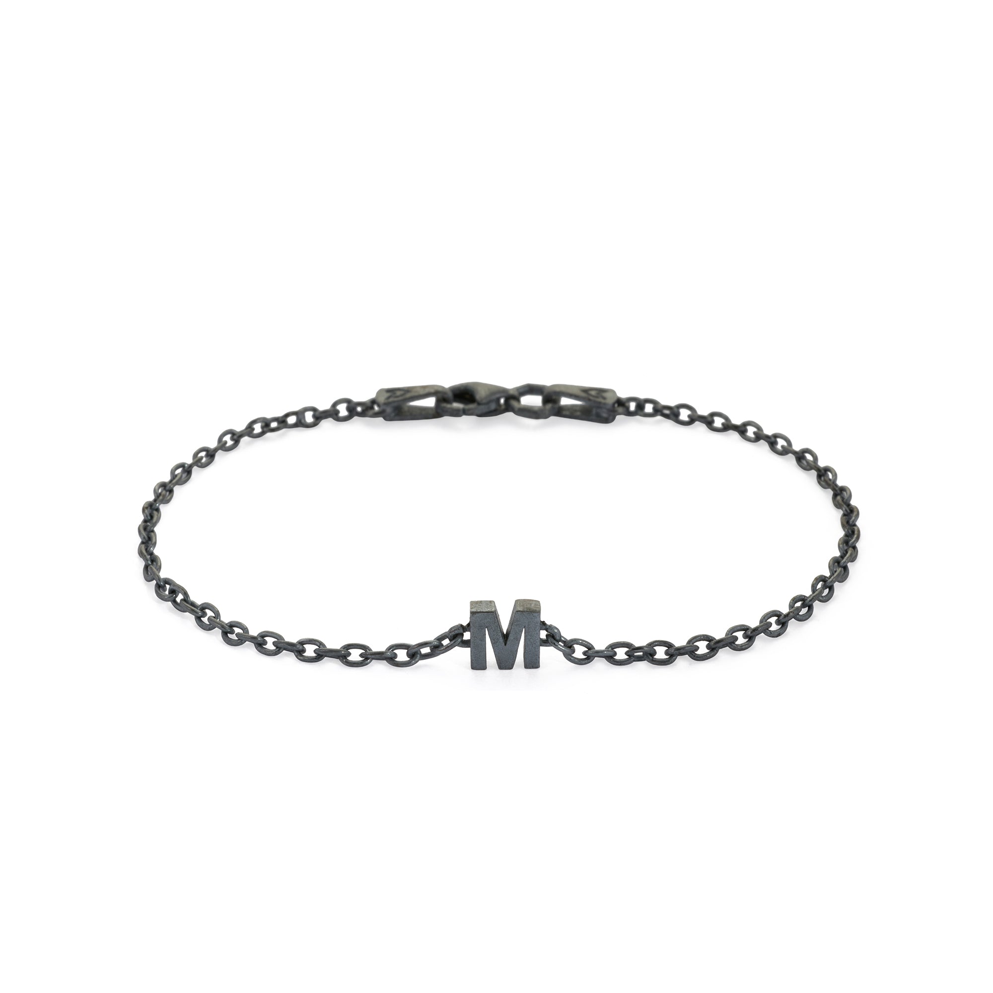 Alphabet Chain Bracelet in Oxide