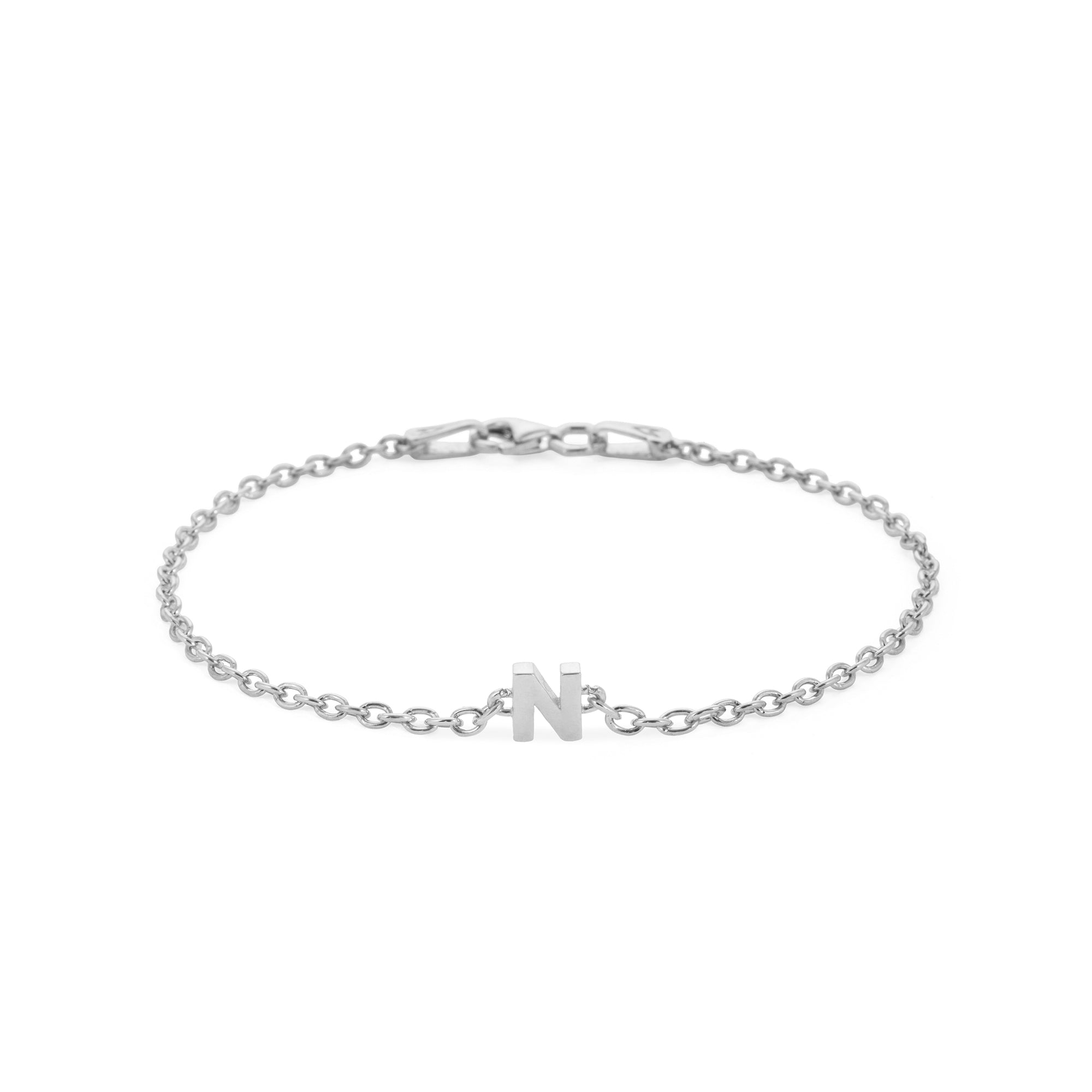 Alphabet Chain Bracelet in Silver