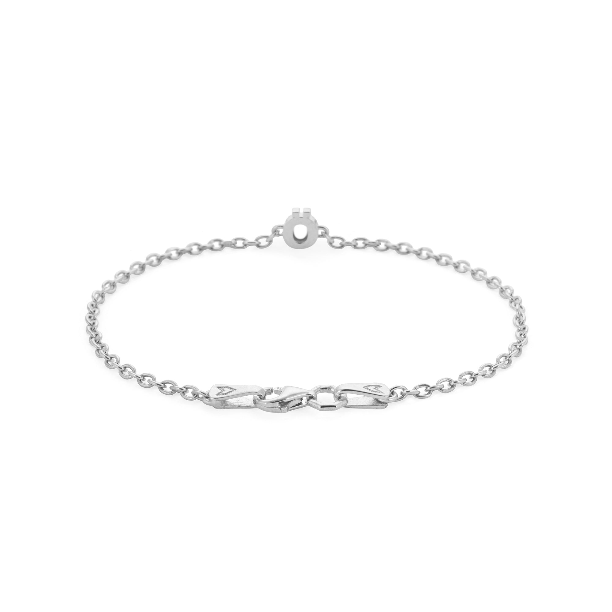 Alphabet Chain Bracelet in Silver