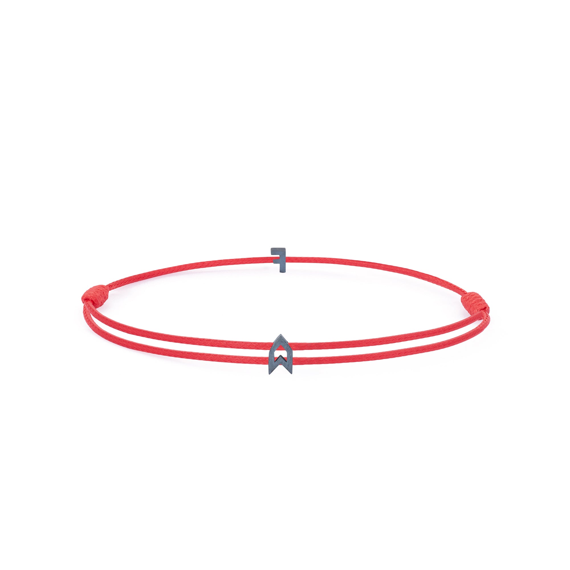 Alphabet Red Chance Bracelet in Oxide