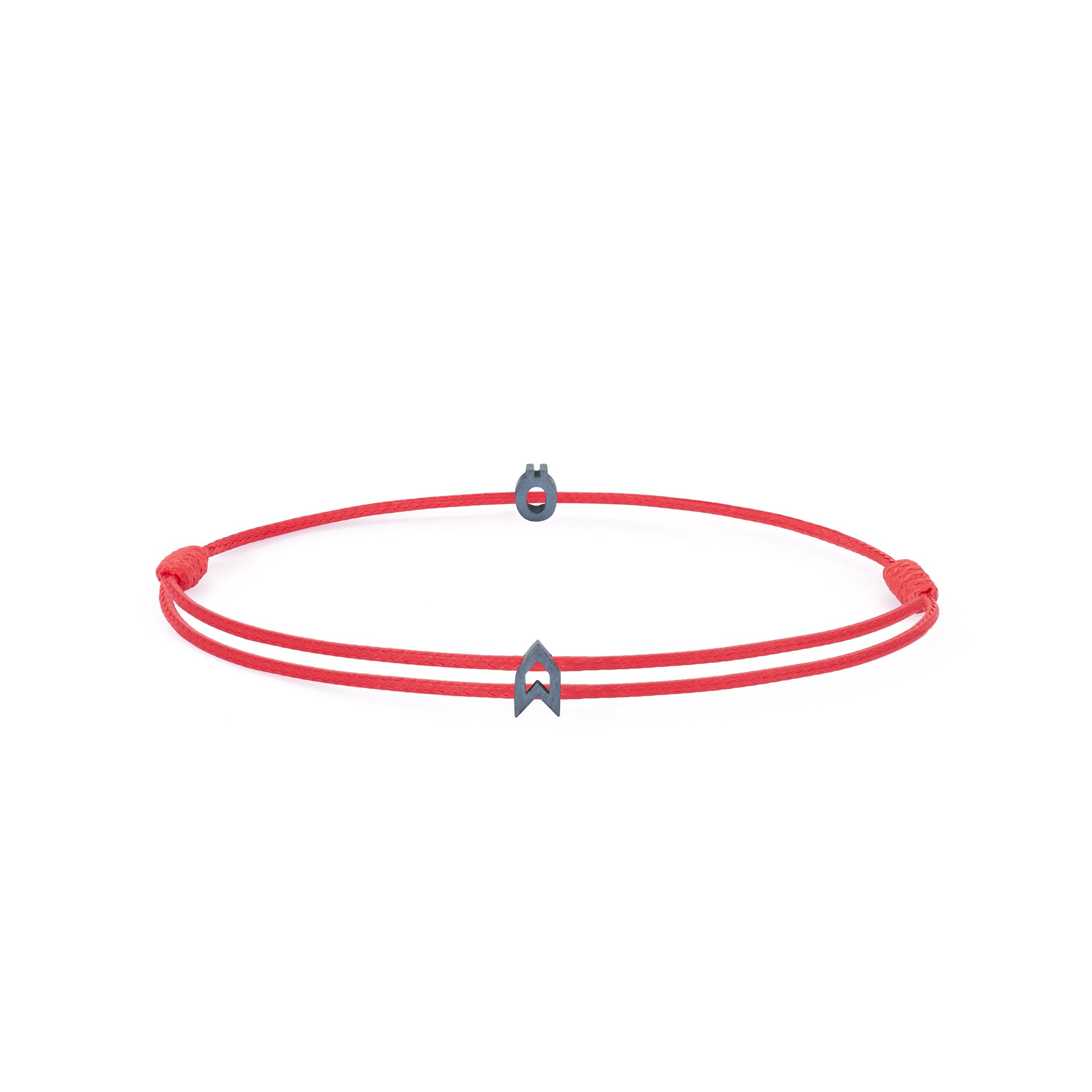 Alphabet Red Chance Bracelet in Oxide