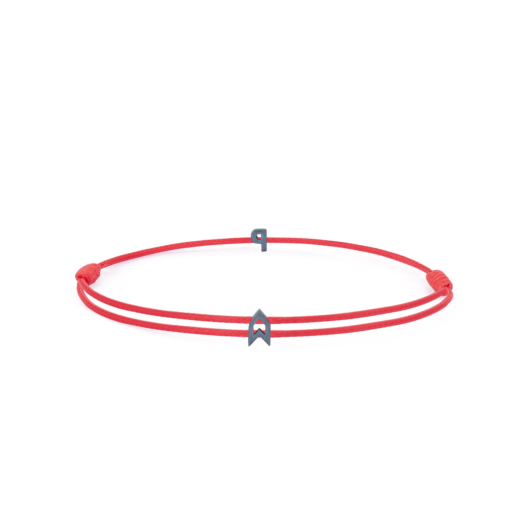 Alphabet Red Chance Bracelet in Oxide