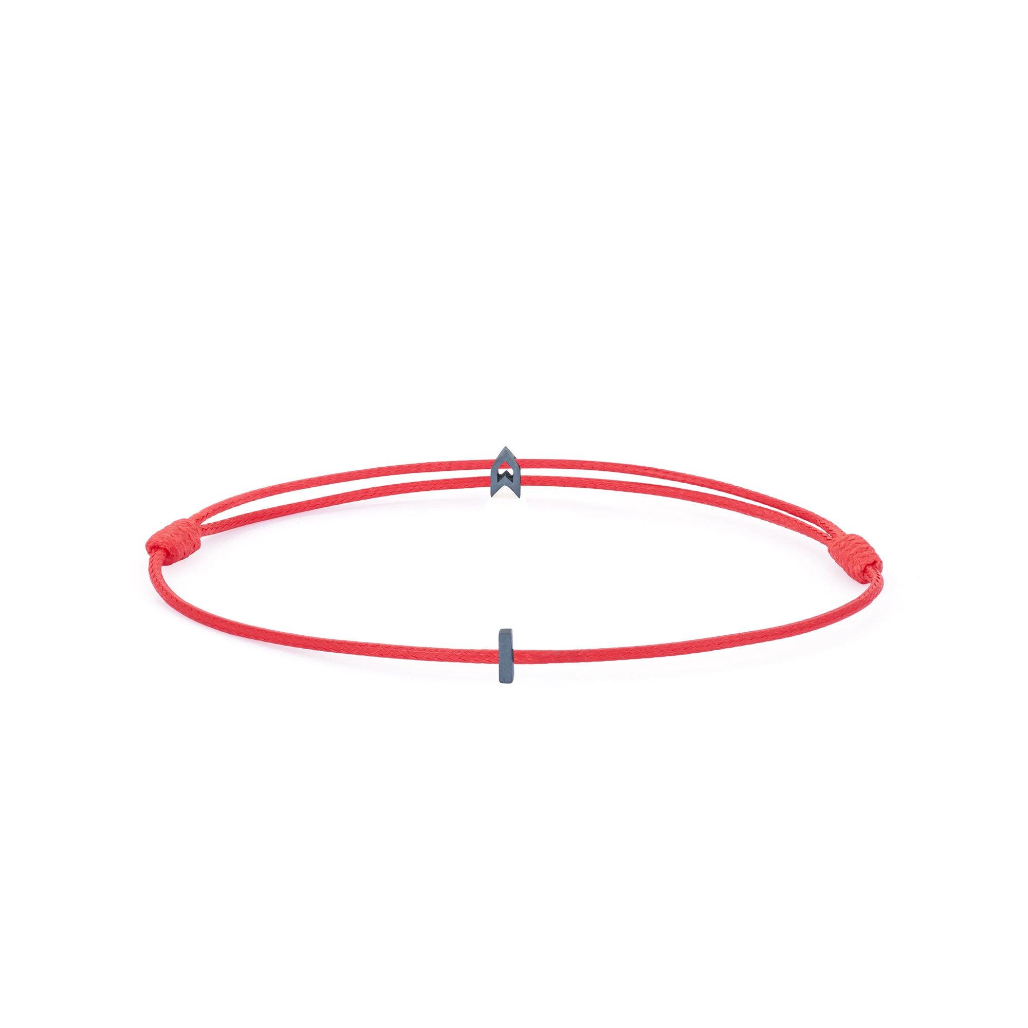 Alphabet Red Chance Bracelet in Oxide