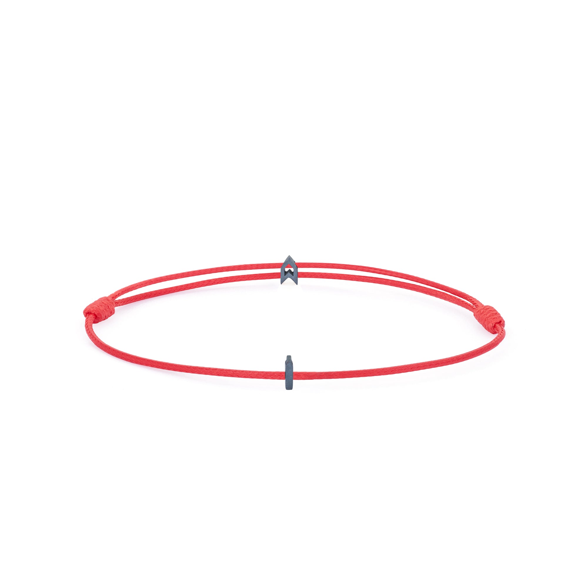 Alphabet Red Chance Bracelet in Oxide