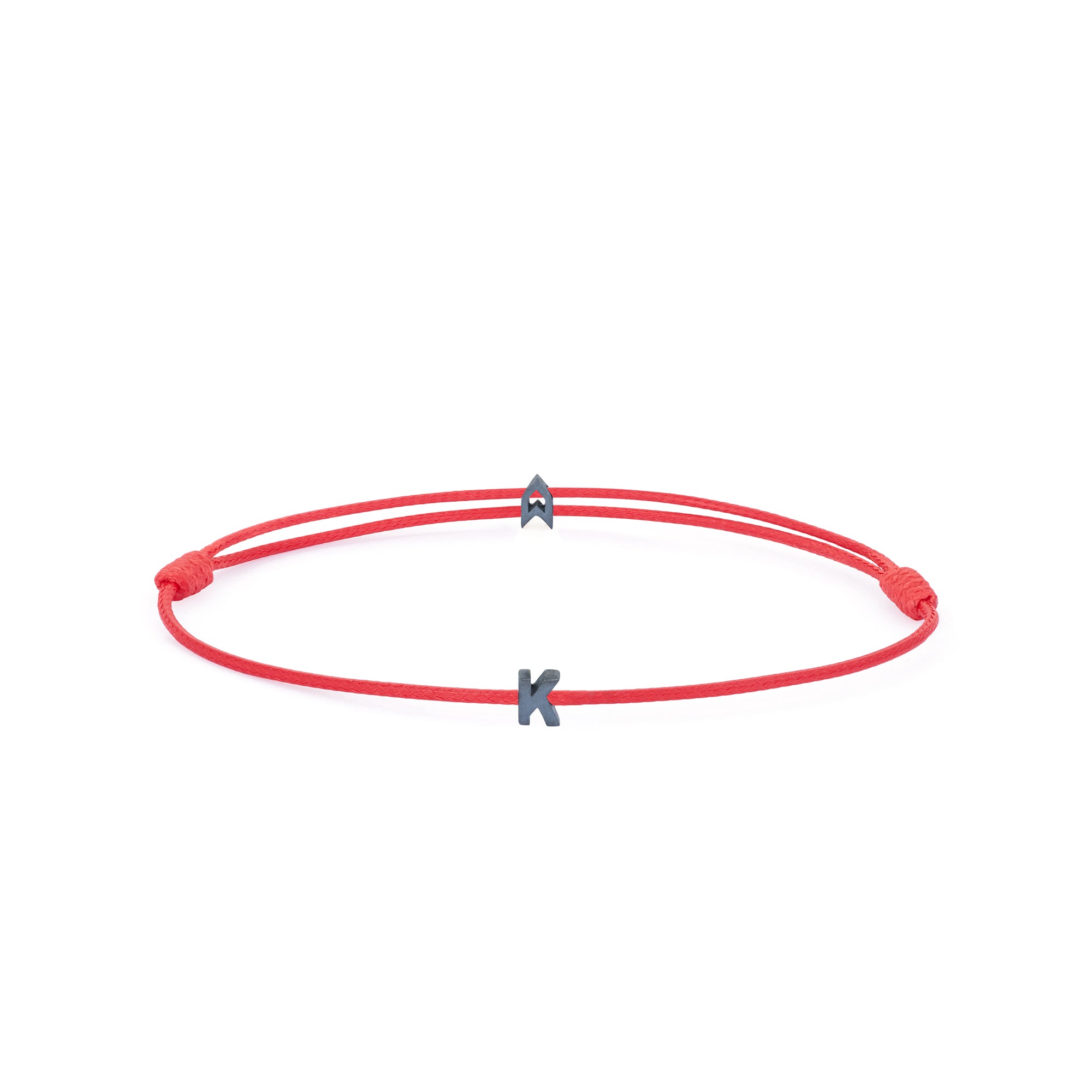 Alphabet Red Chance Bracelet in Oxide