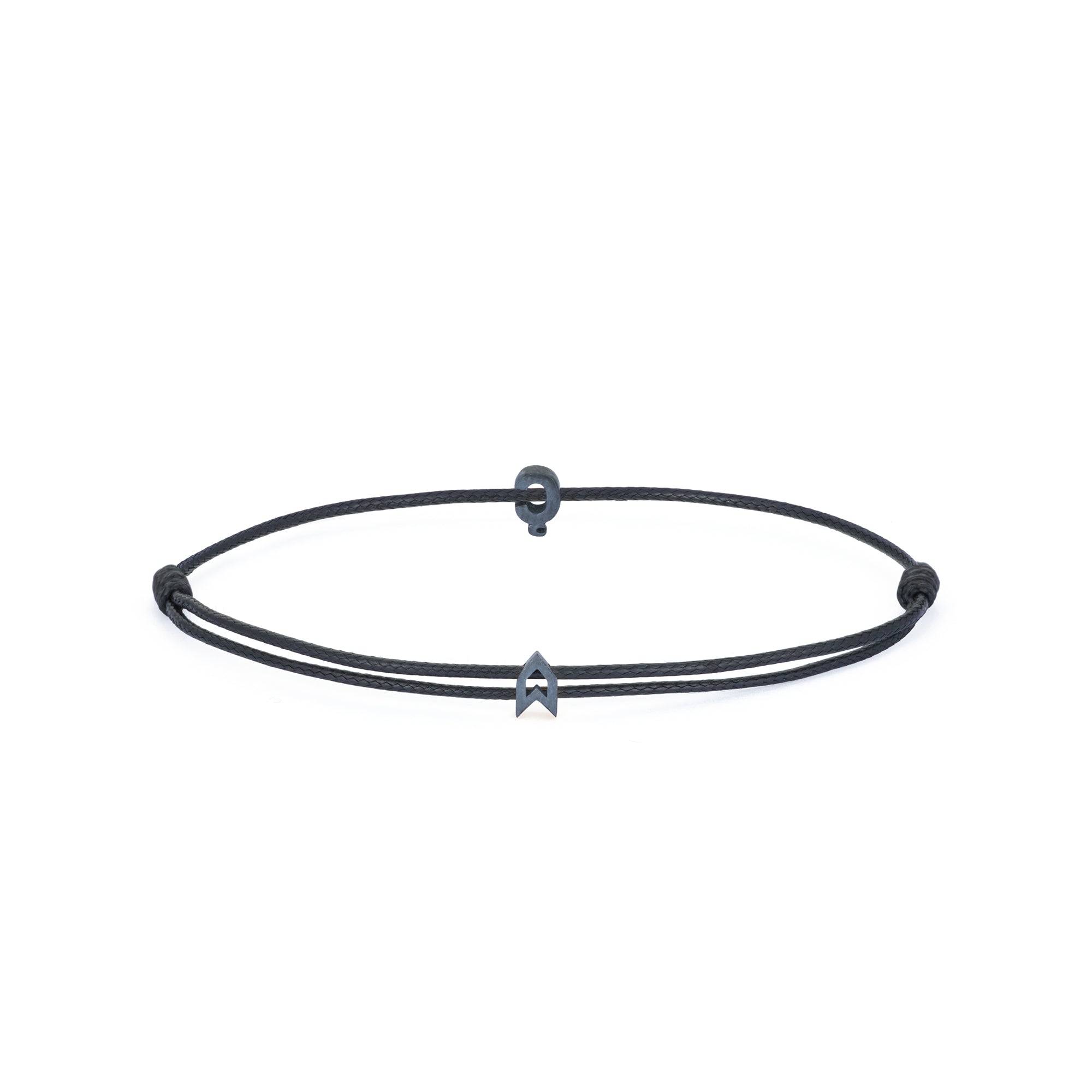 Alphabet Black Chance Bracelet in Oxide