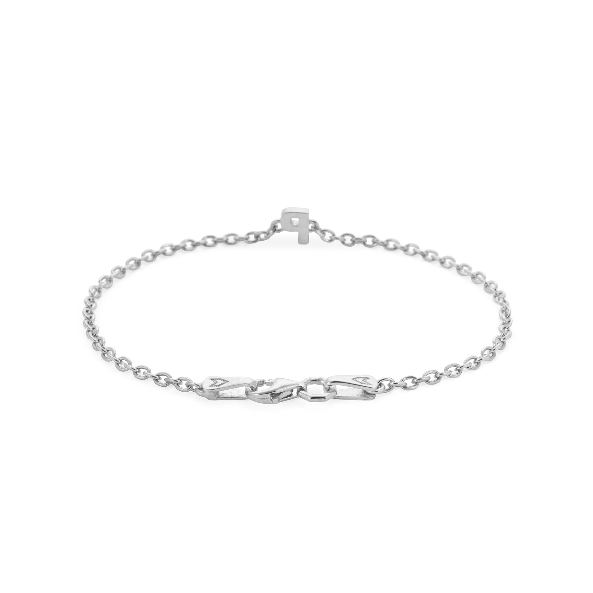 Alphabet Chain Bracelet in Silver