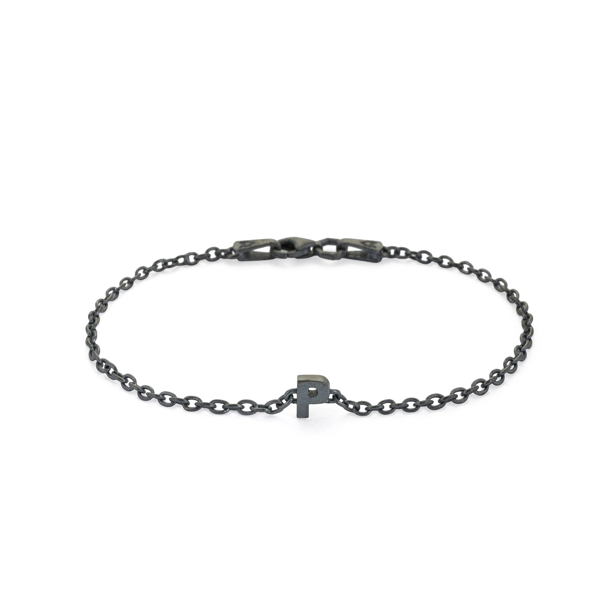 Alphabet Chain Bracelet in Oxide