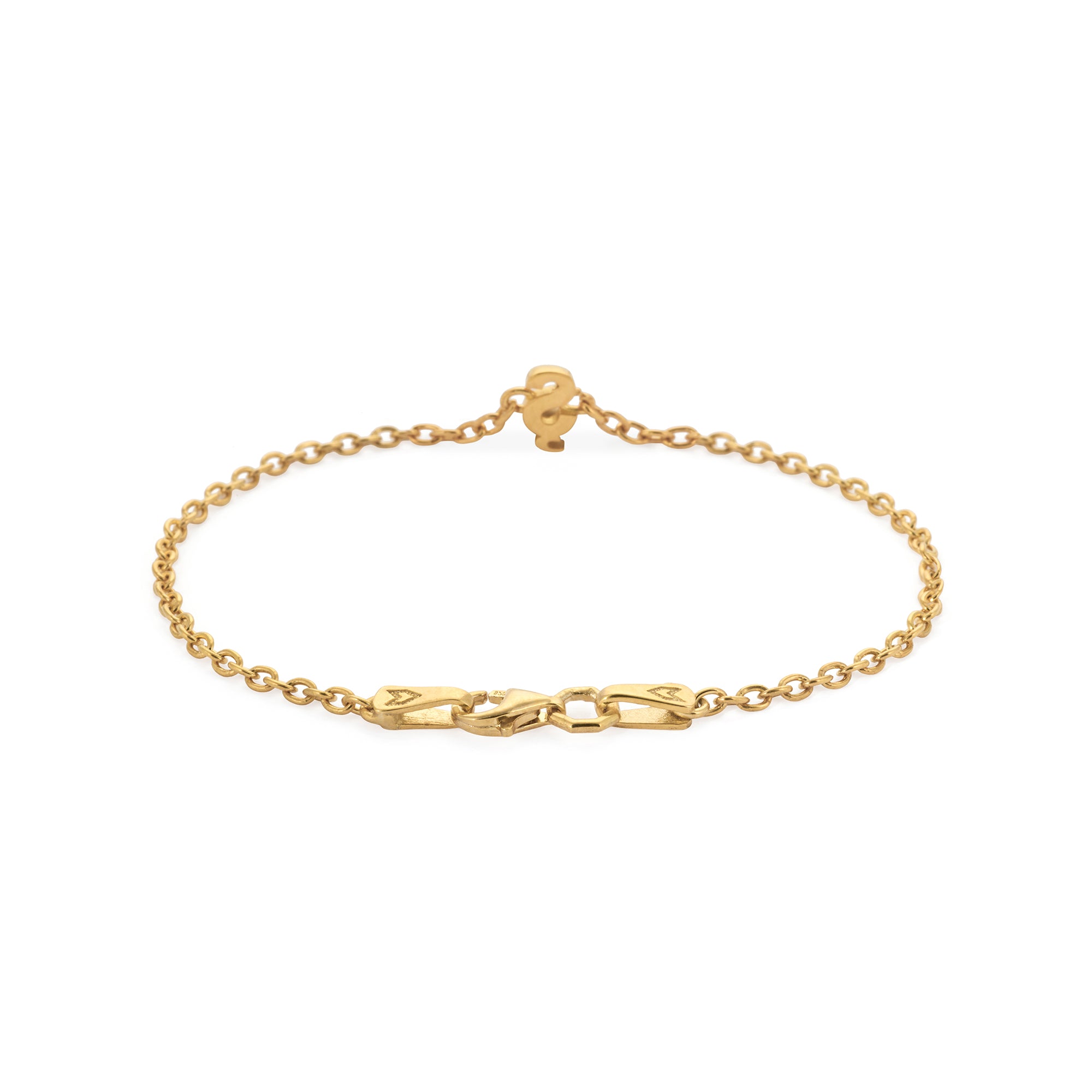 Alphabet Chain Bracelet in Gold