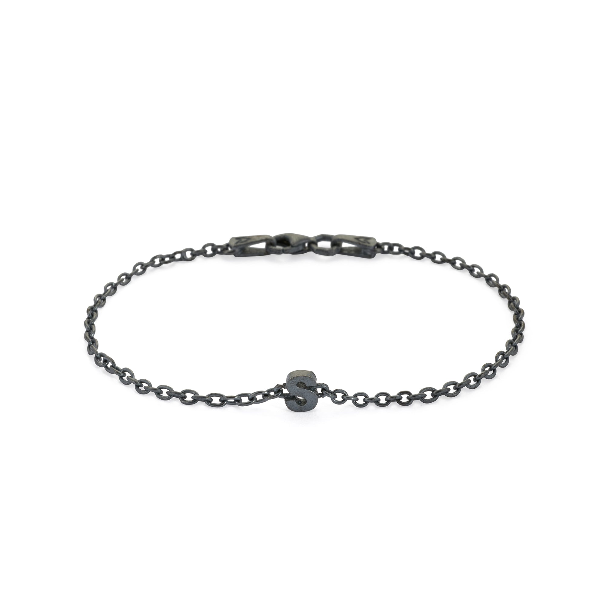 Alphabet Chain Bracelet in Oxide