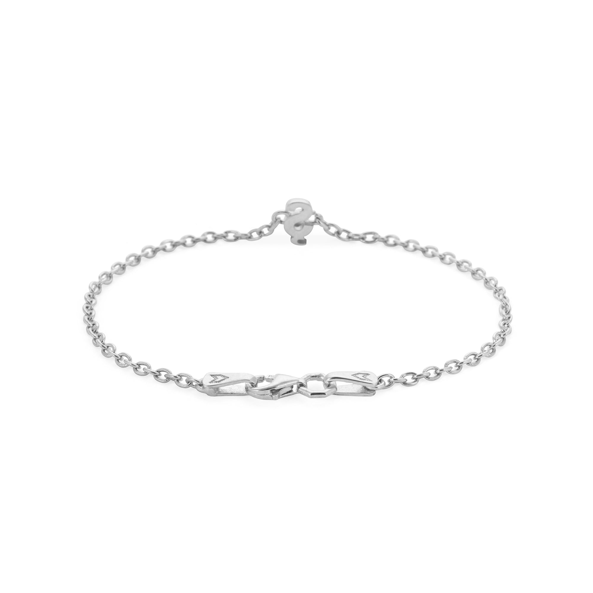 Alphabet Chain Bracelet in Silver