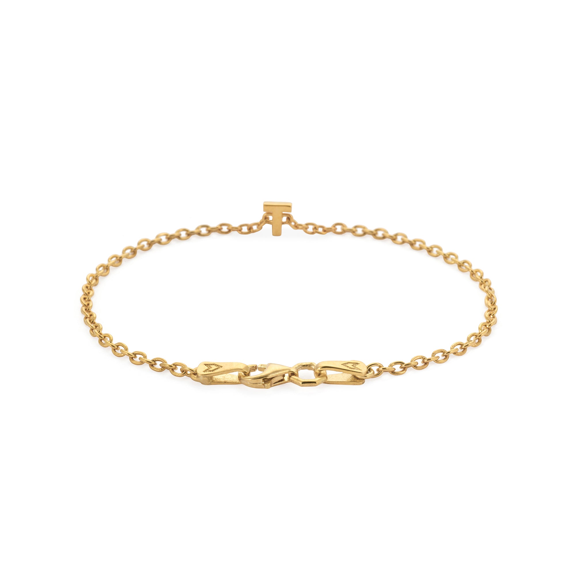 Alphabet Chain Bracelet in Gold
