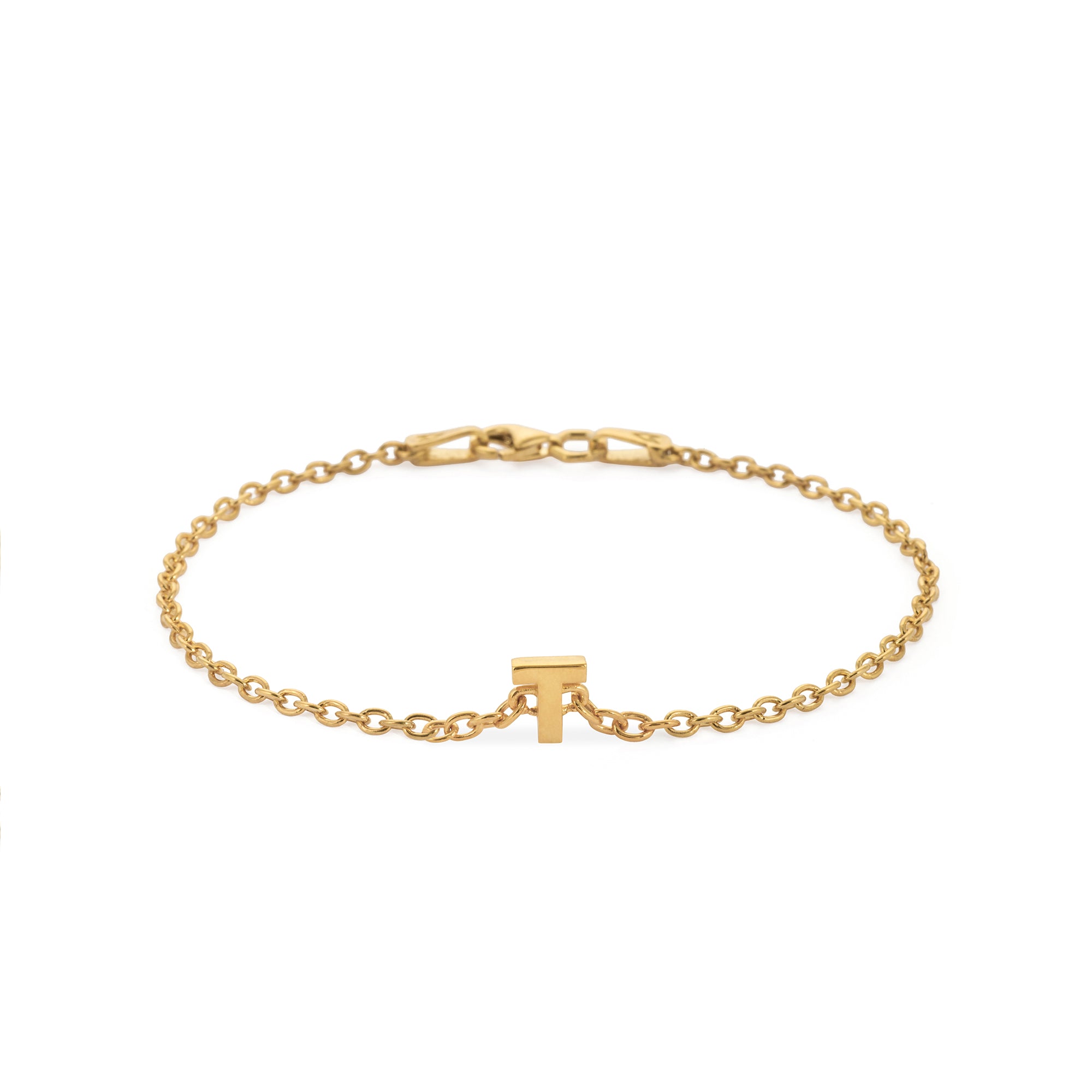 Alphabet Chain Bracelet in Gold