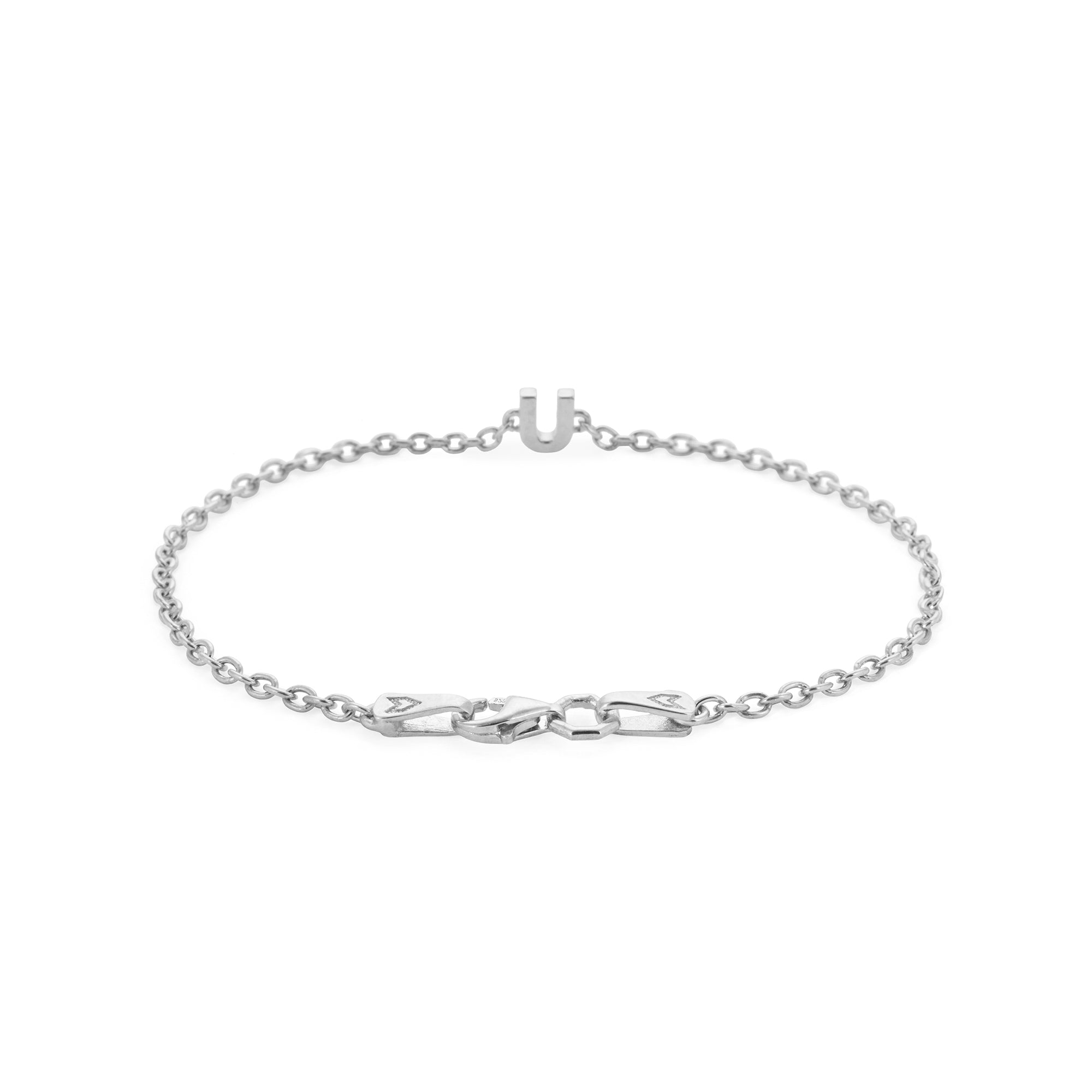 Alphabet Chain Bracelet in Silver