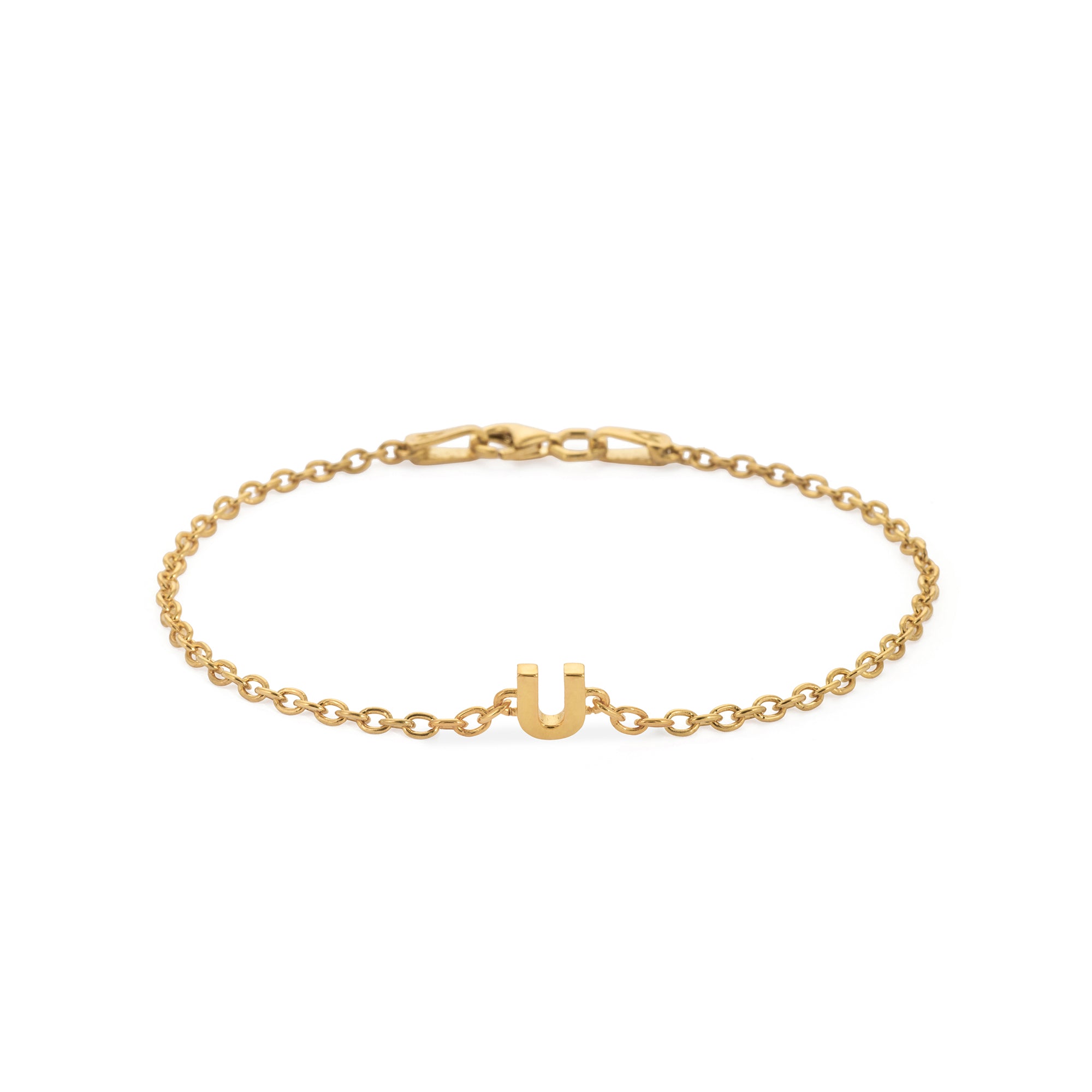 Alphabet Chain Bracelet in Gold